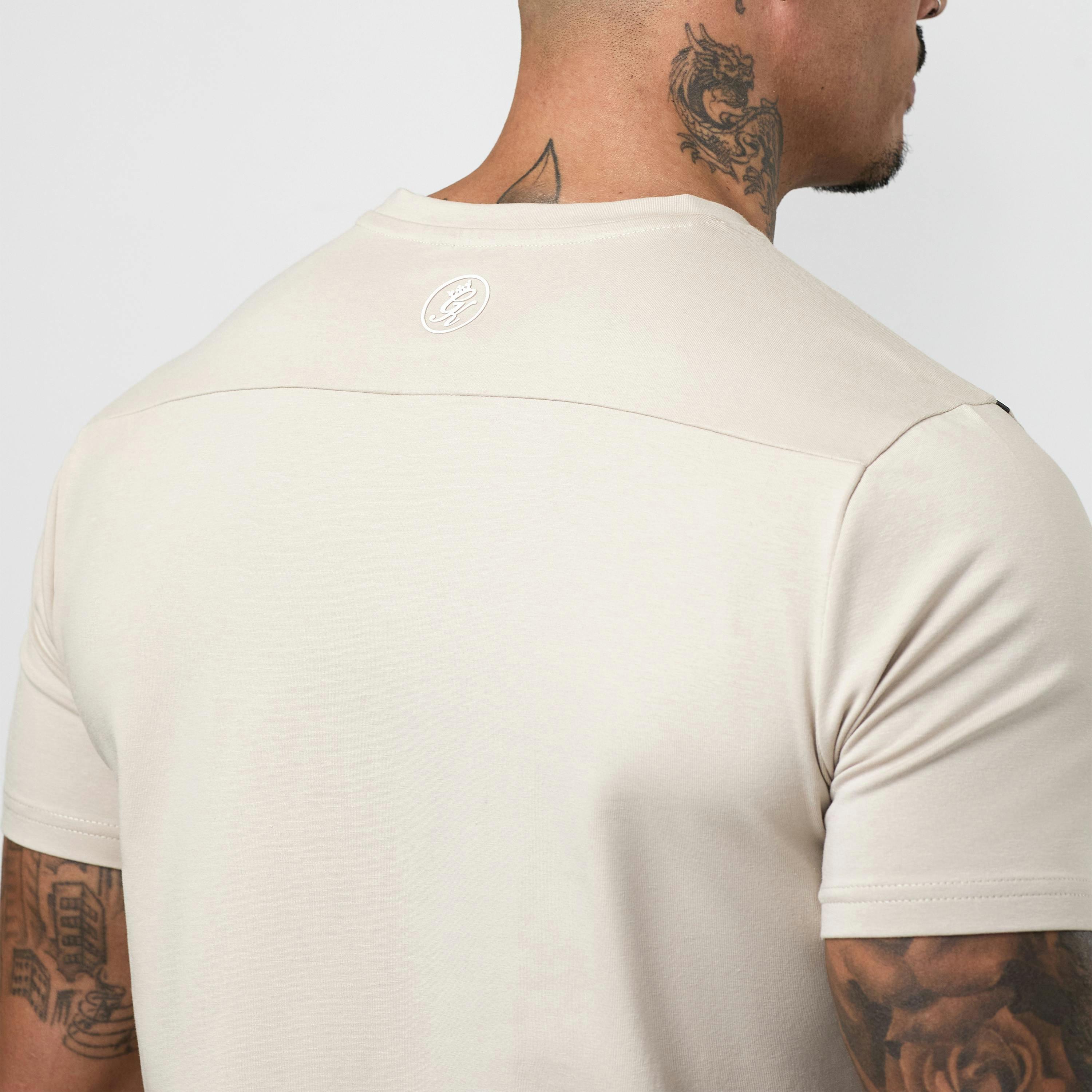 Gym King Taped Jersey Tee - Light Stone , view 5 of 5