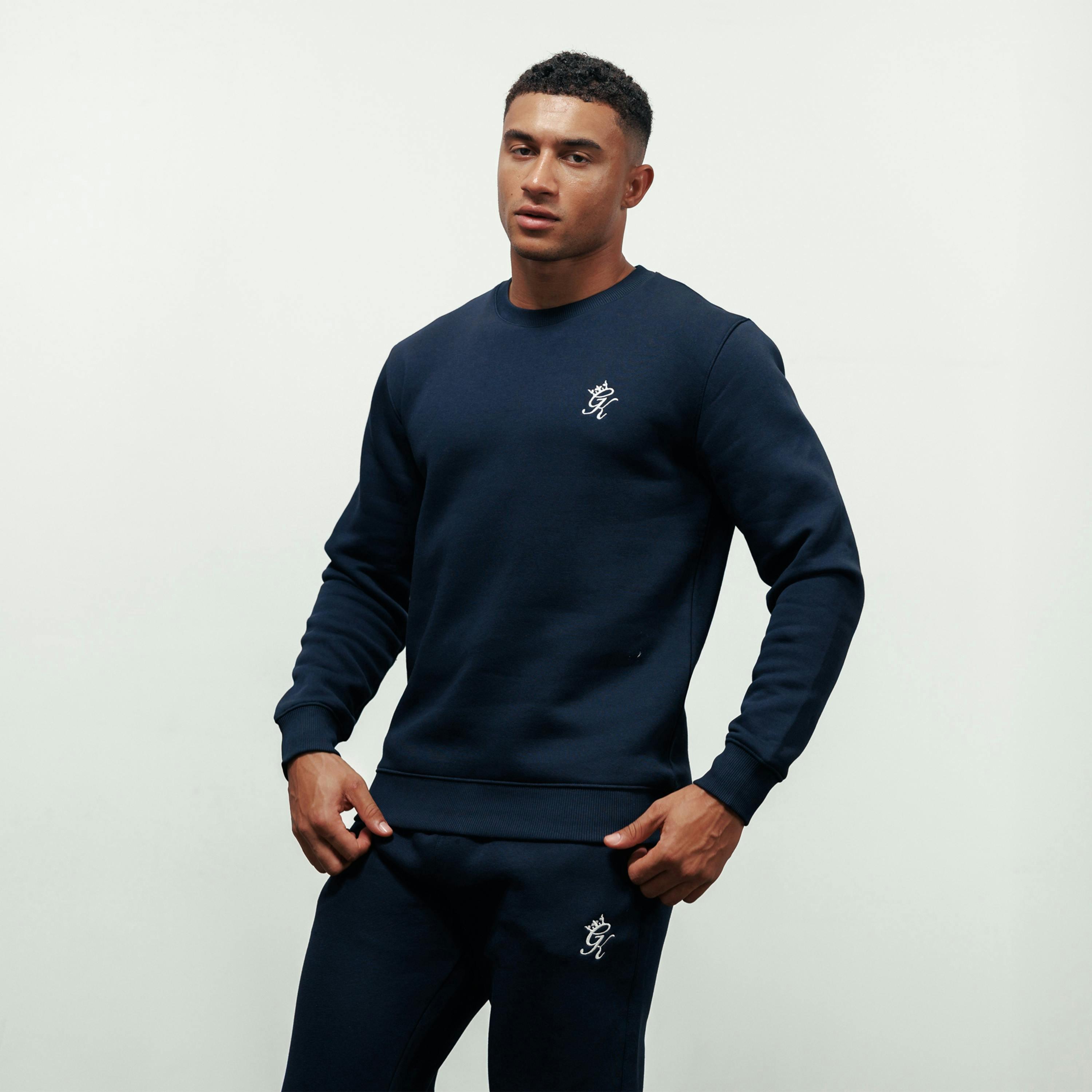 Gym King Fundamental Fleece Crew - Navy , view 2 of 4