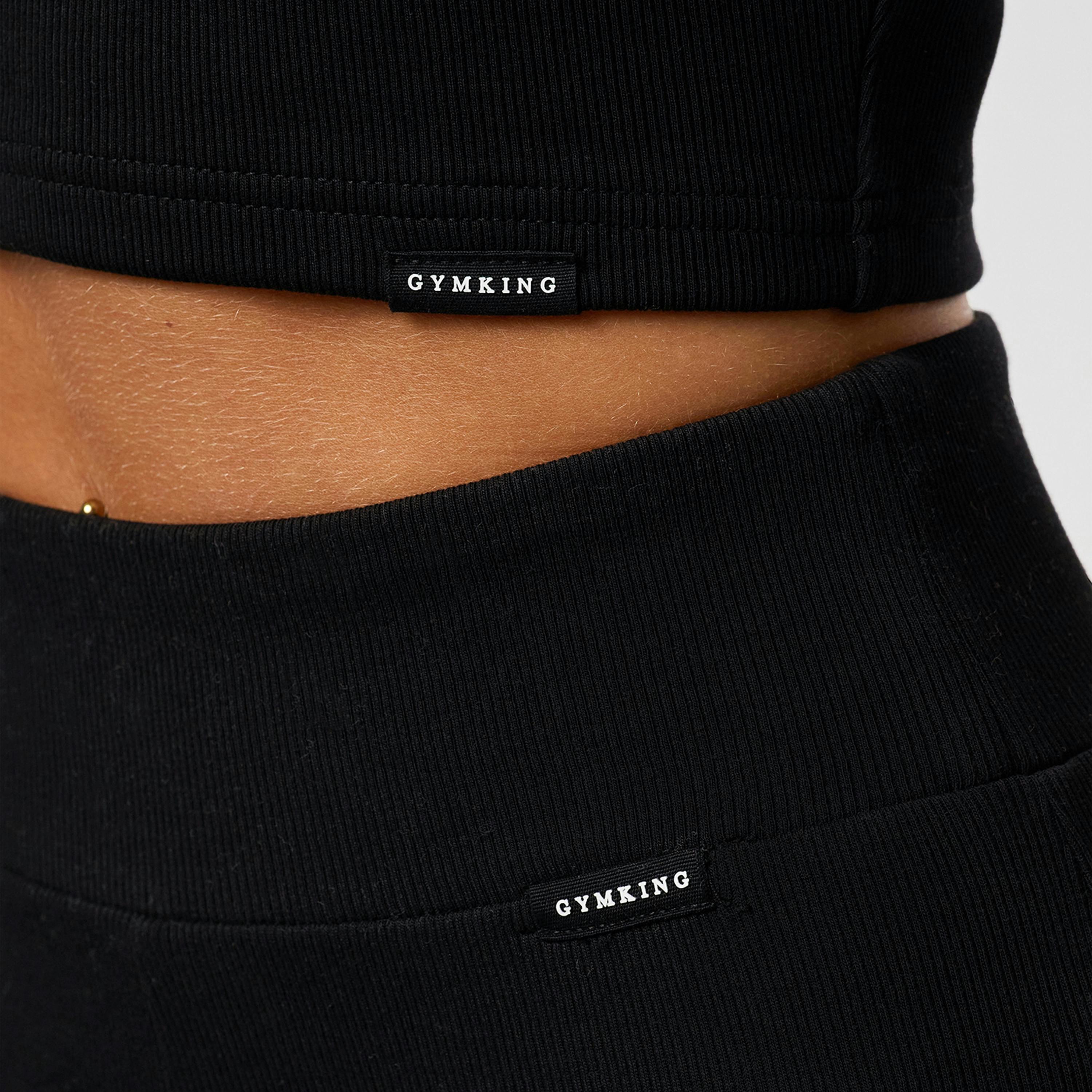 Gym King 365 Rib Flared Legging - Black , view 4 of 6