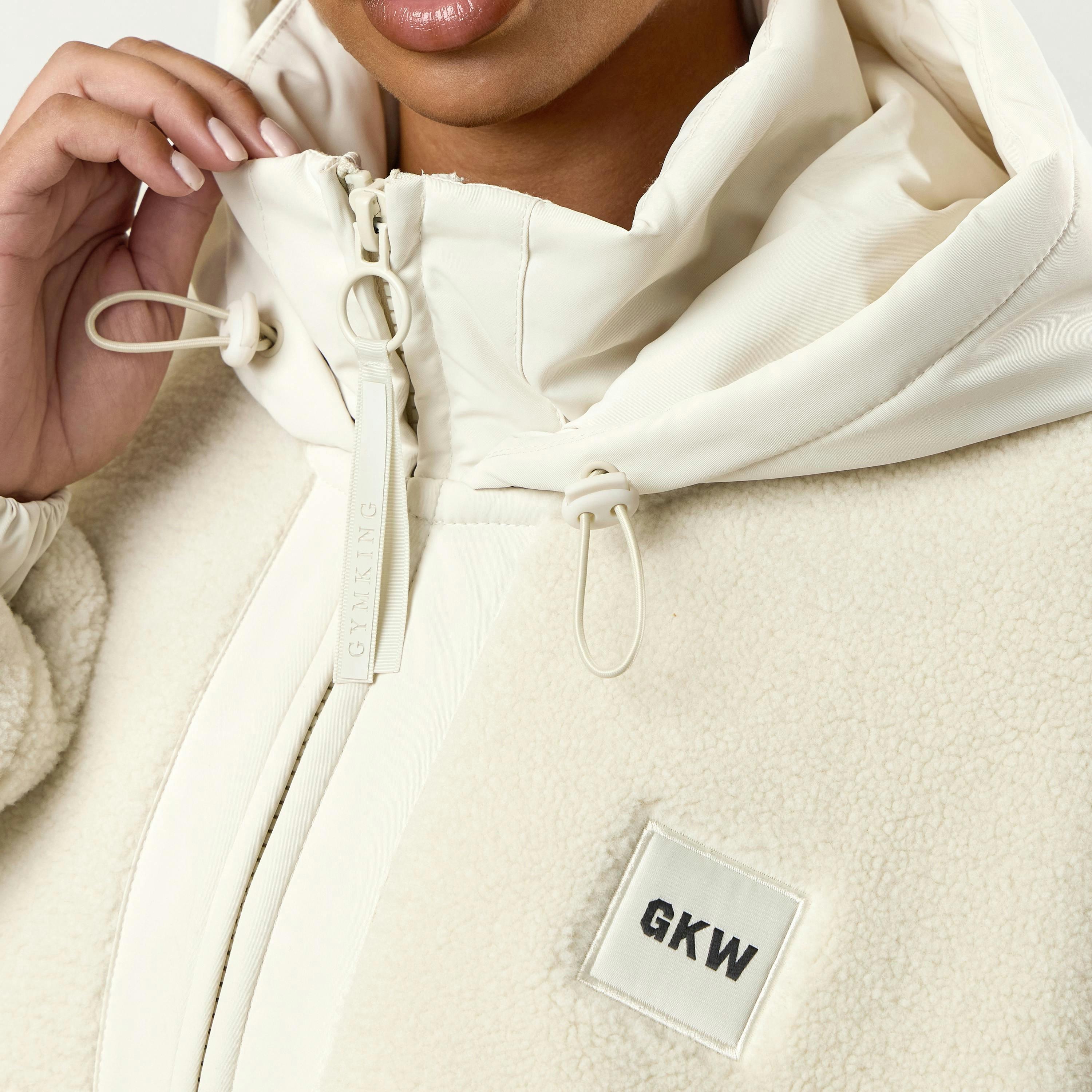 Gym King Borg/Woven Jacket - Cream , view 3 of 6