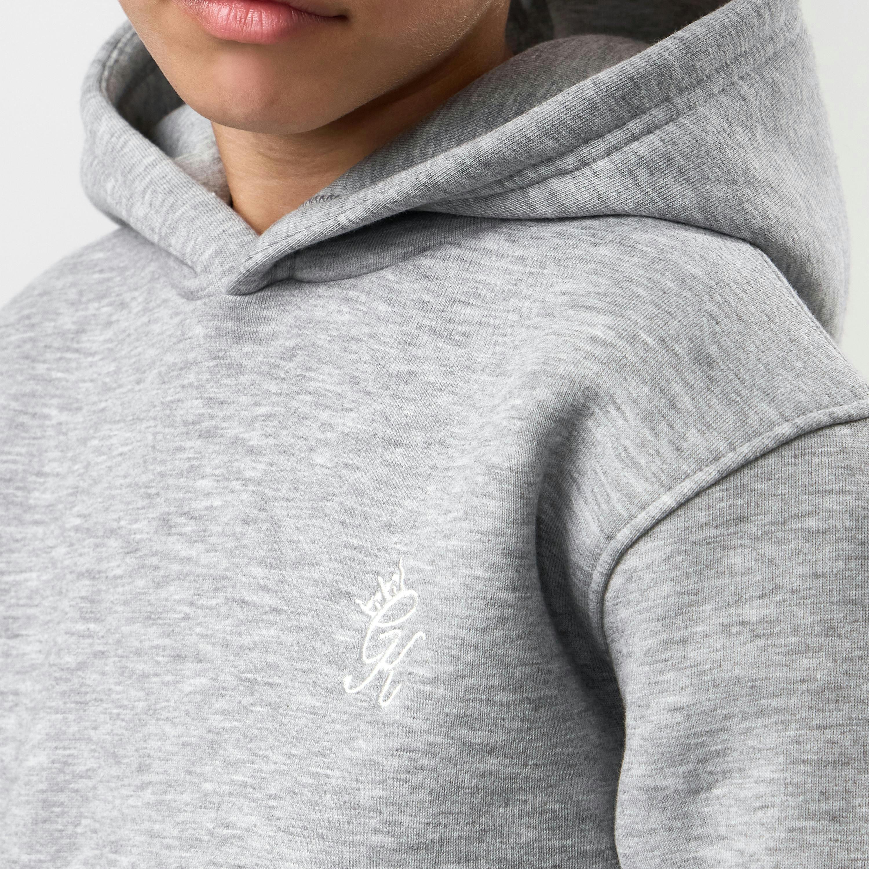 Gym King Kids Fundamental Hoodie - Grey Marl , view 3 of 6