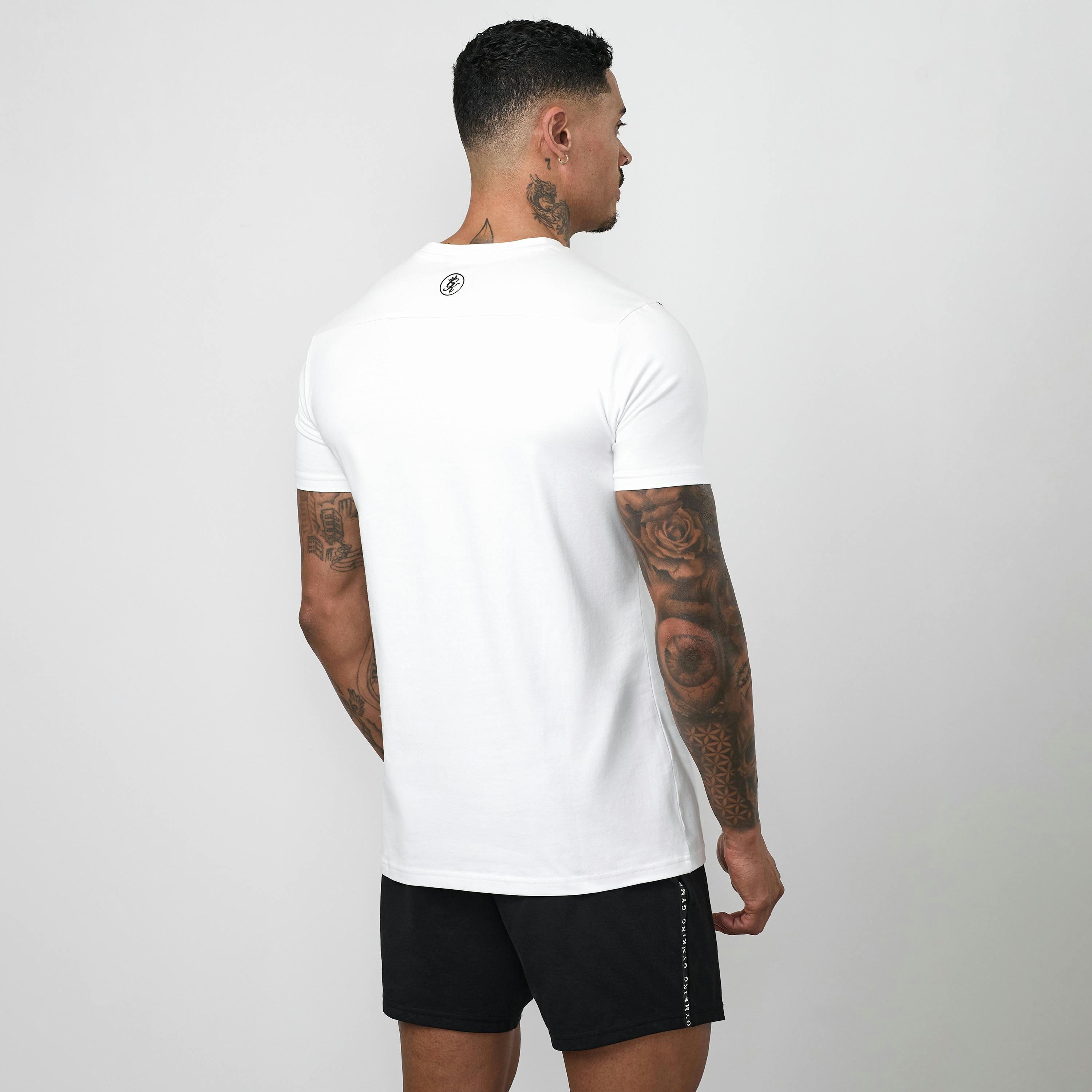Gym King Taped Jersey Tee - White , view 2 of 6
