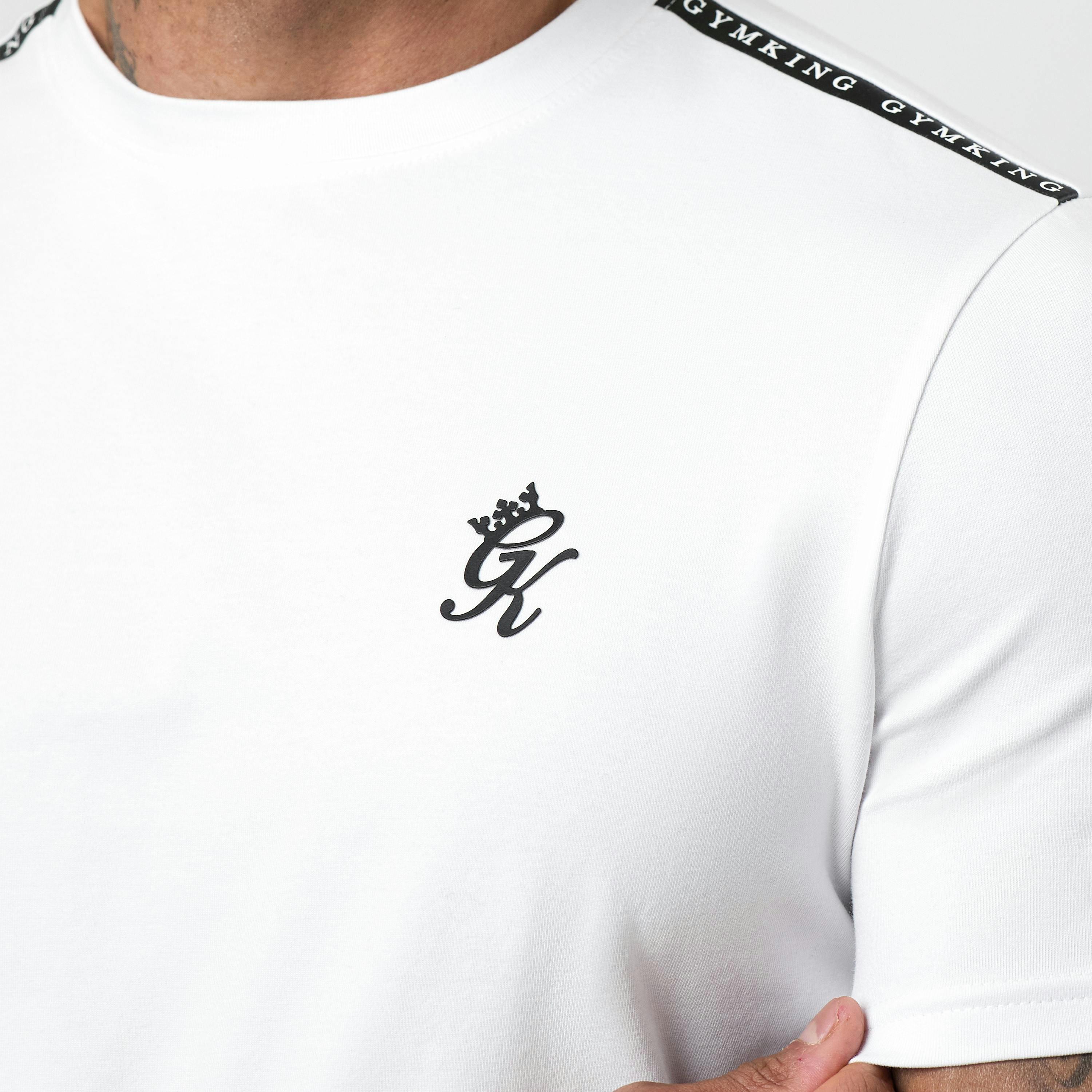 Gym King Taped Jersey Tee - White , view 5 of 6