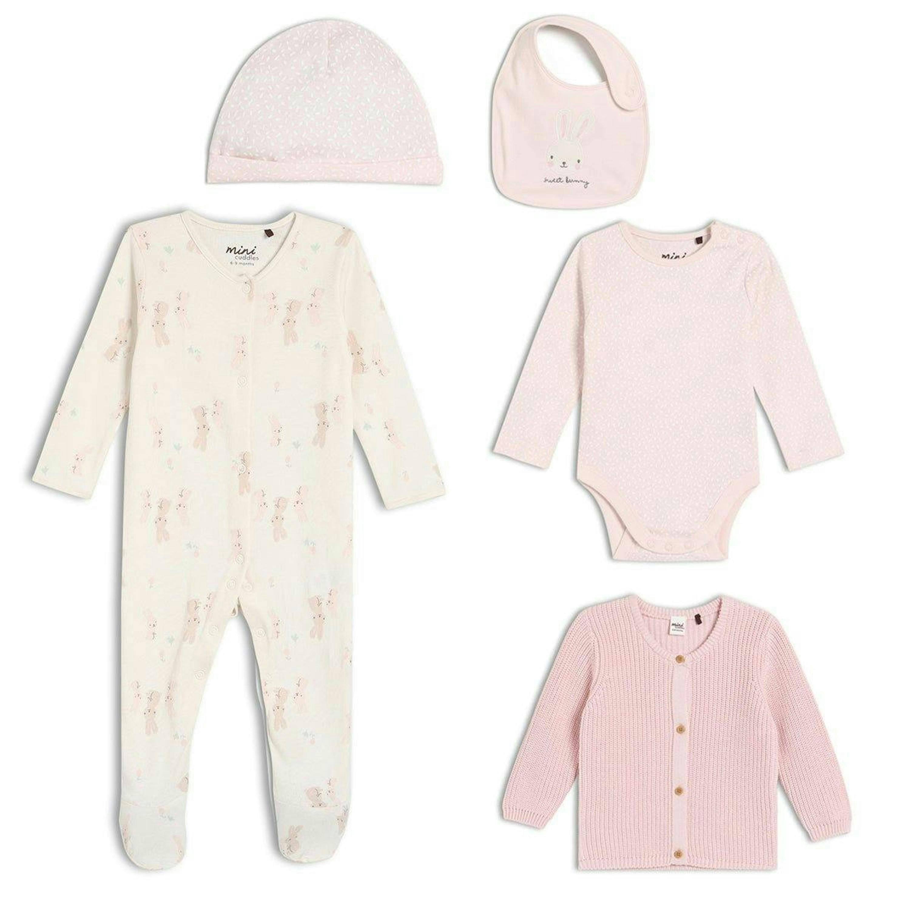 Baby Girls 5pc Gift Set with Cardigan, Multicolour , view 1 of 1