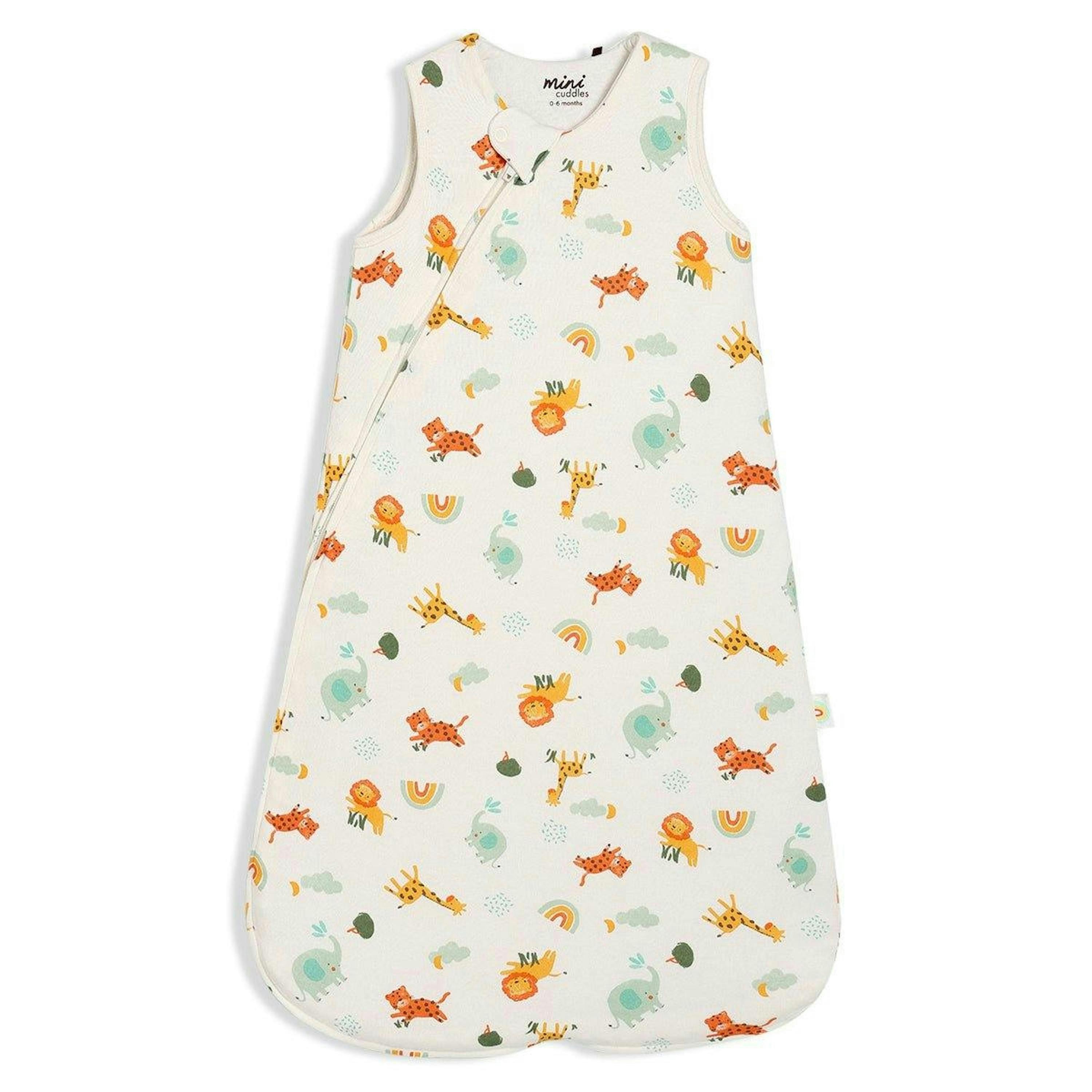 Baby Unisex Animal Printed Sleeping Bag, White , view 1 of 1