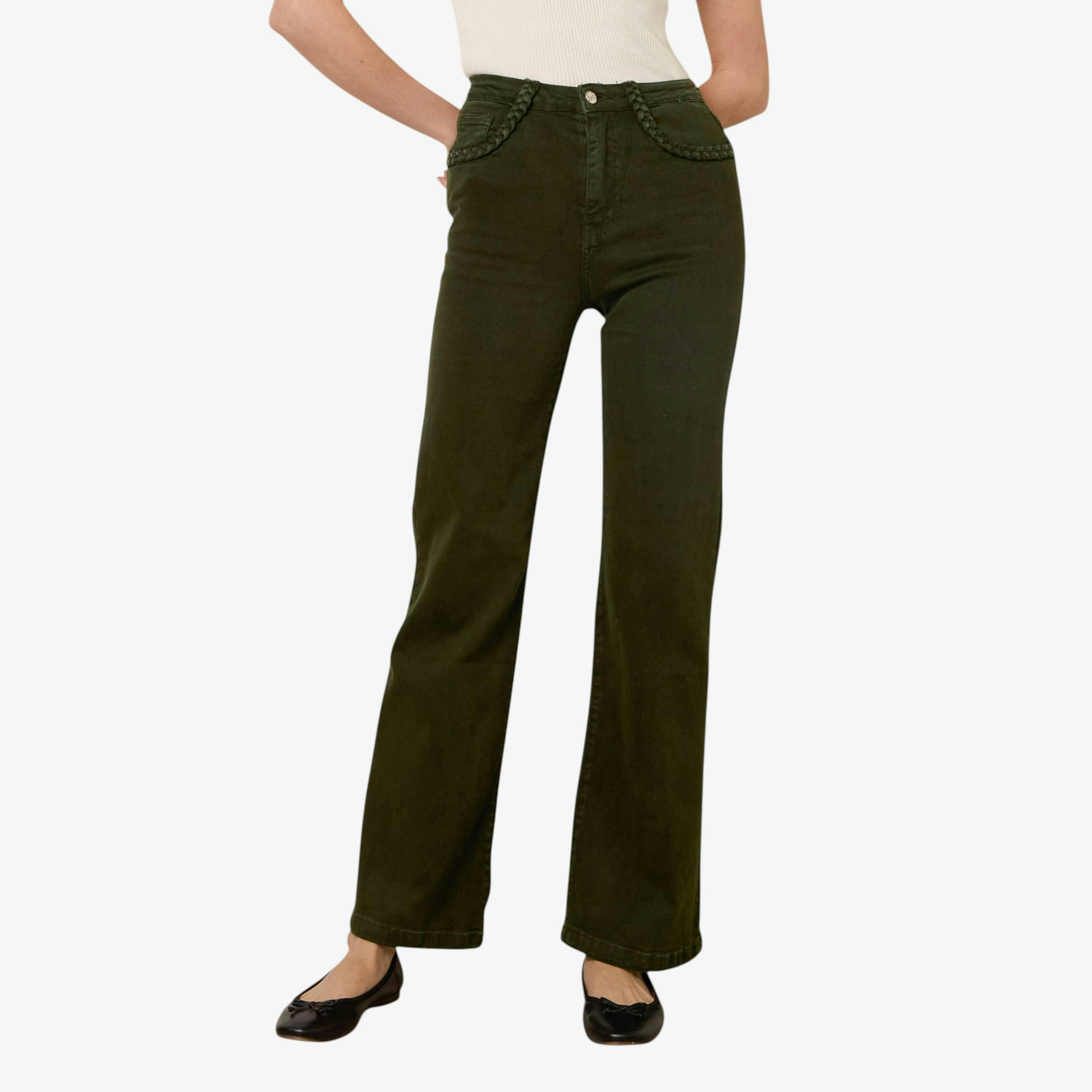 Blue Vanilla Pocket Rope Stretch Jeans  in Green , view 1 of 1