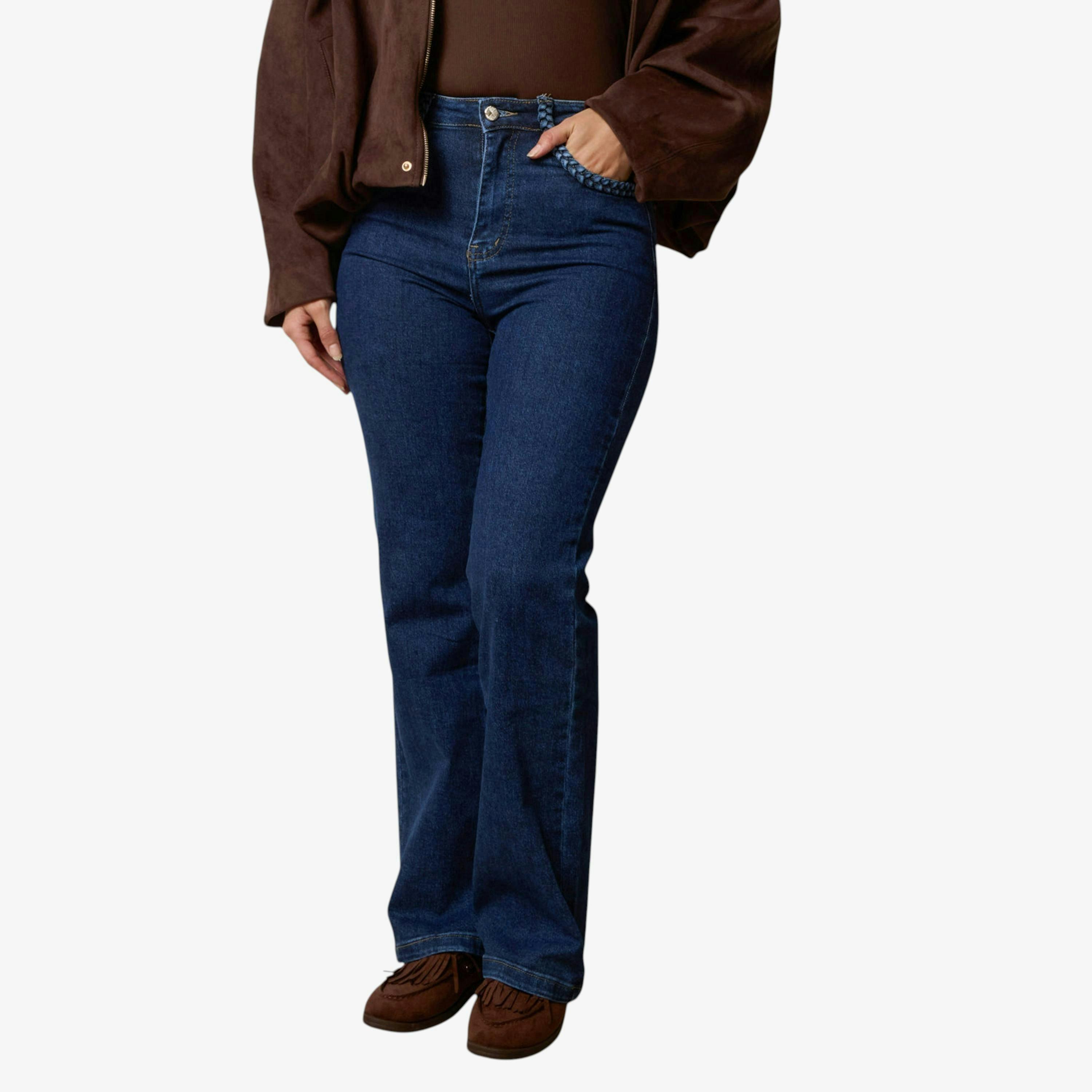 Blue Vanilla Pocket Rope Stretch Jeans  in Blue , view 1 of 1