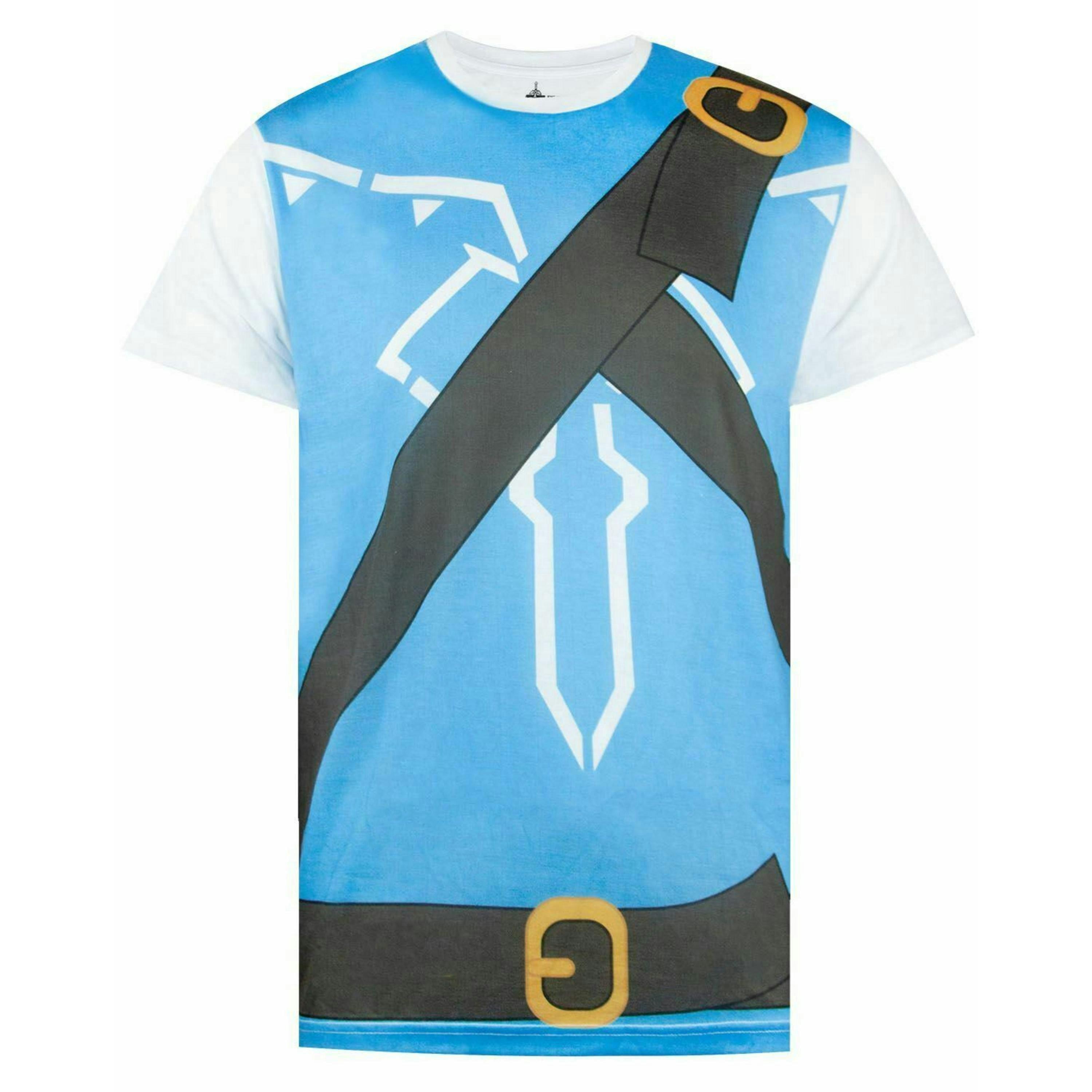 Nintendo Mens Blue Link Short Sleeved T-Shirt by Vanilla Underground , view 1 of 1