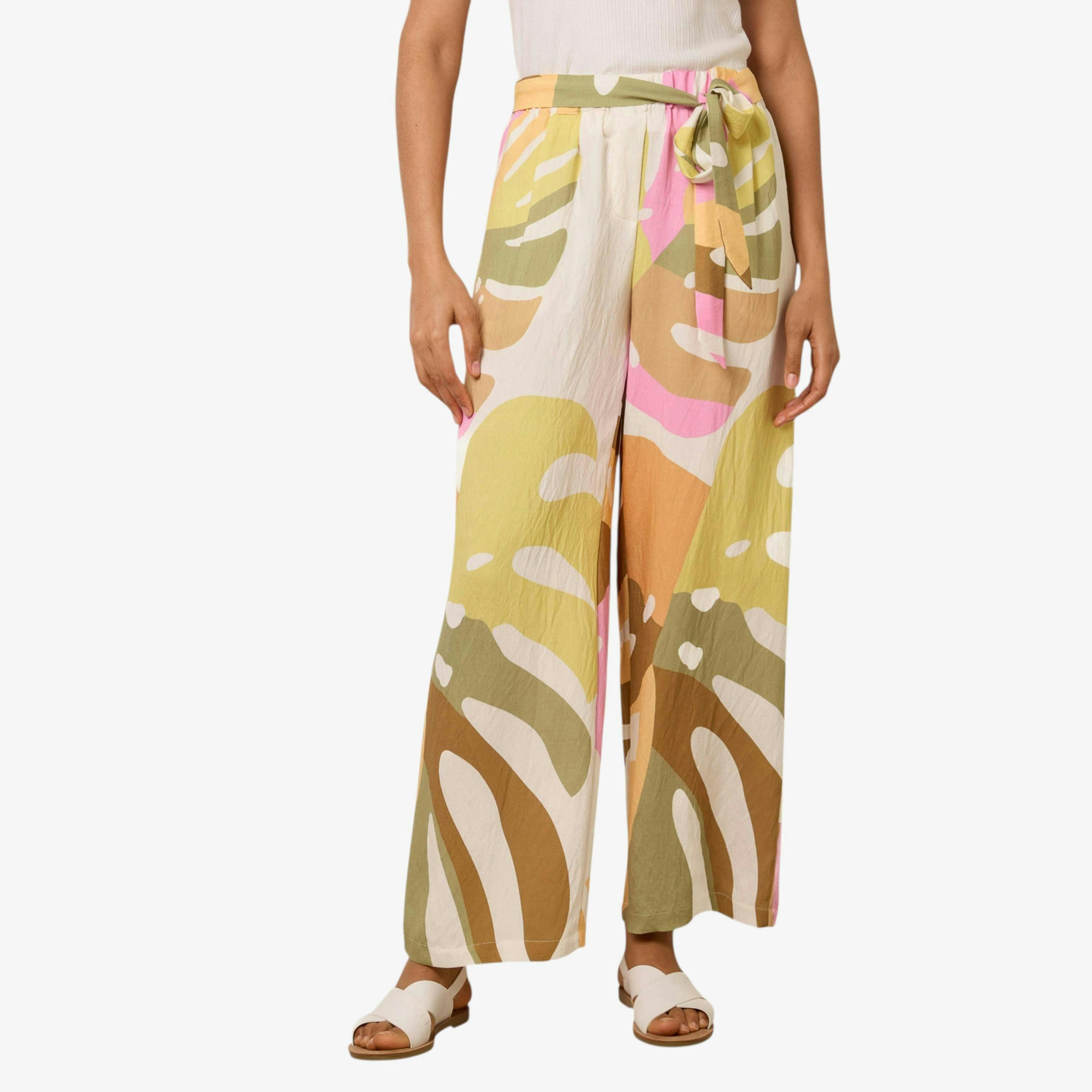 Blue Vanilla Paper Bag Wide Leg Trousers  in Multicolour , view 1 of 1