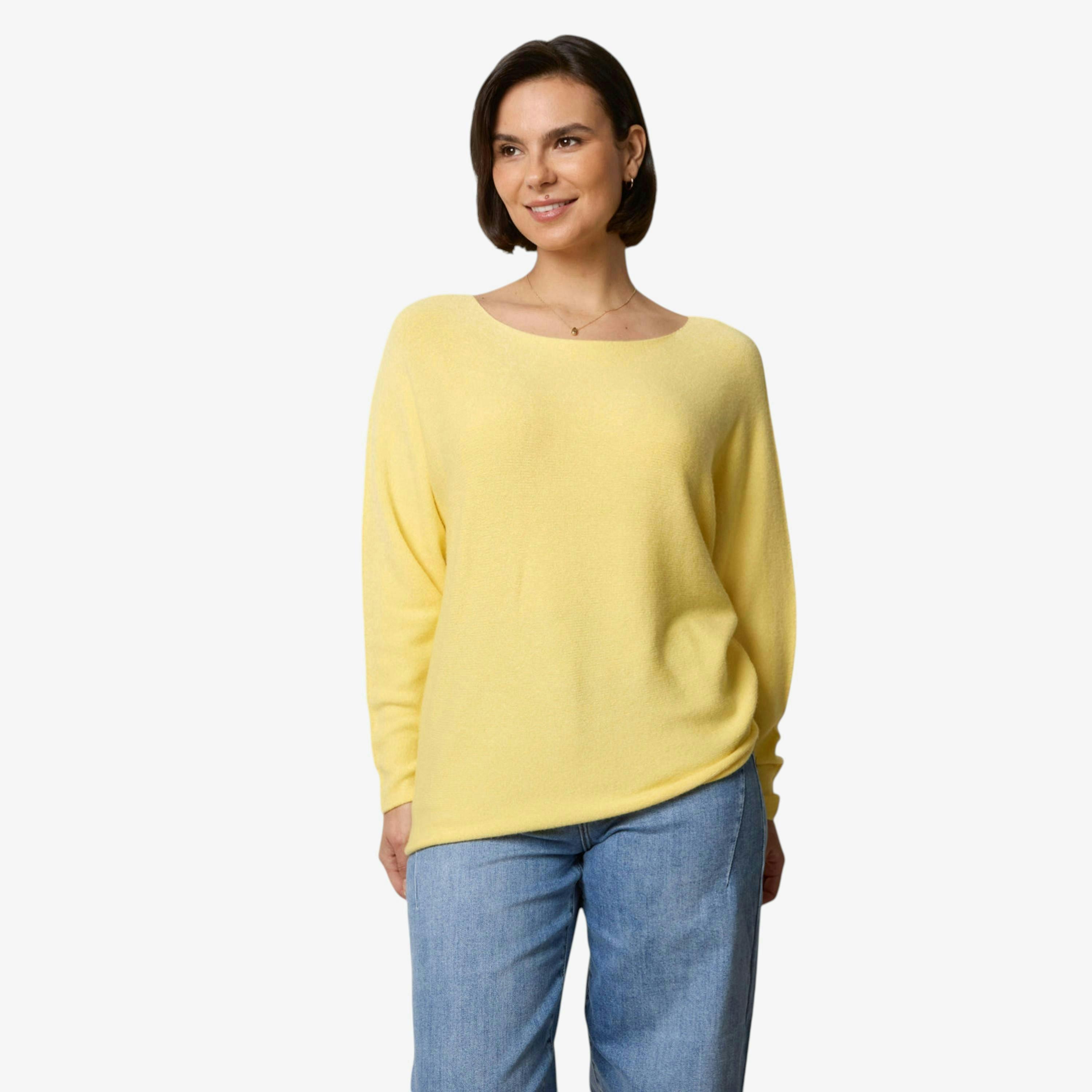 Blue Vanilla Round Neck Jumper   in  Yellow , view 1 of 1