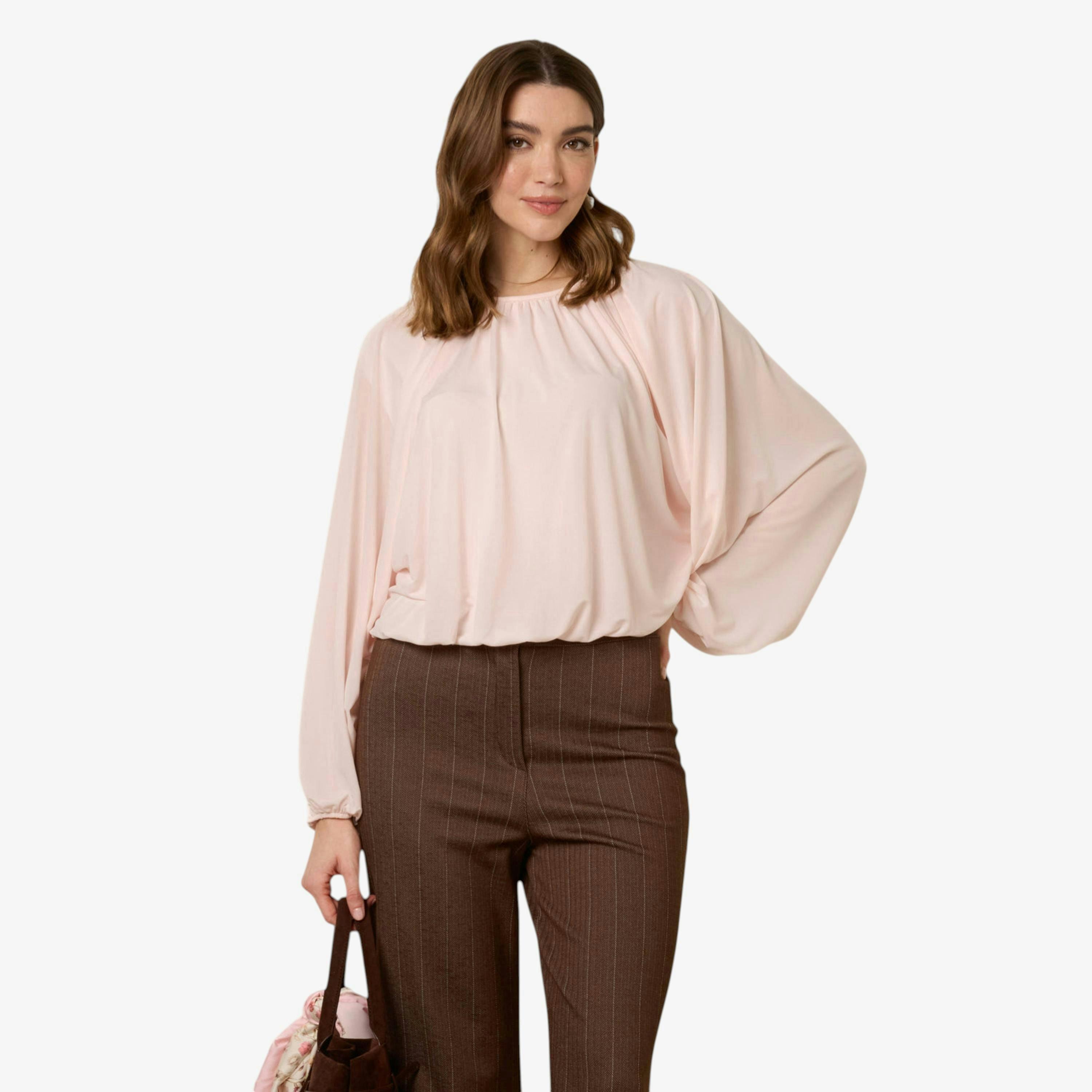 Blue Vanilla Batwing Puffball Blouse   in  Pink , view 1 of 1