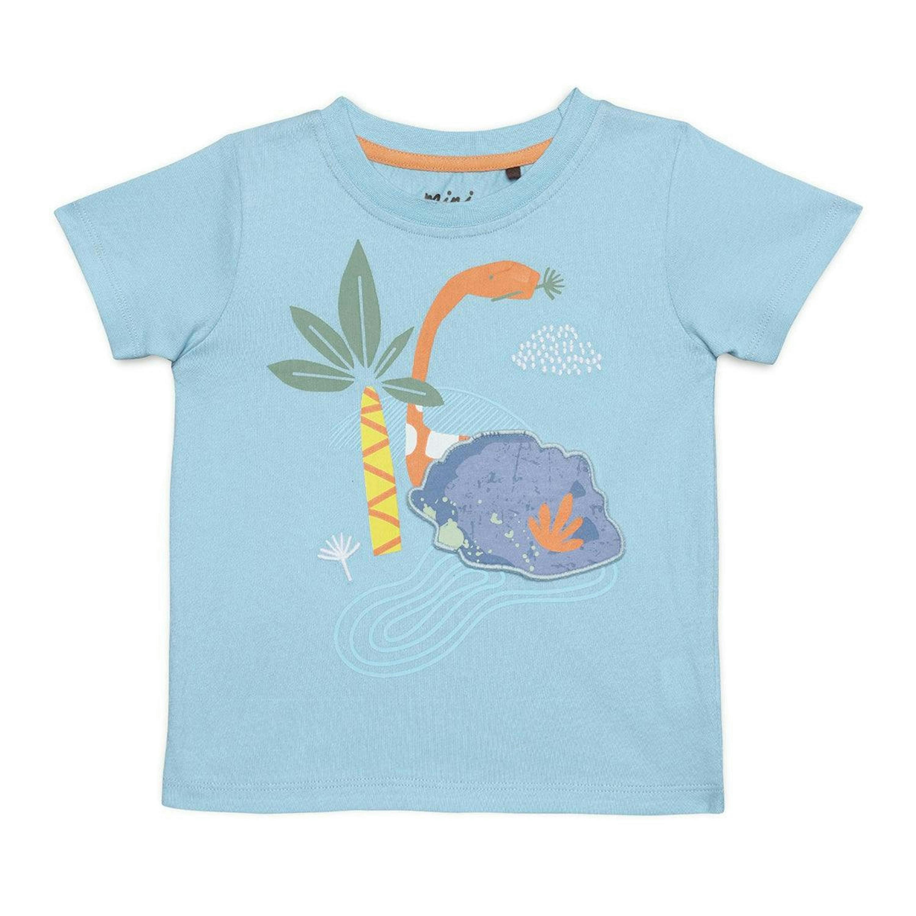 Baby Boys Dinosaur Print T-Shirt, Blue , view 1 of 1