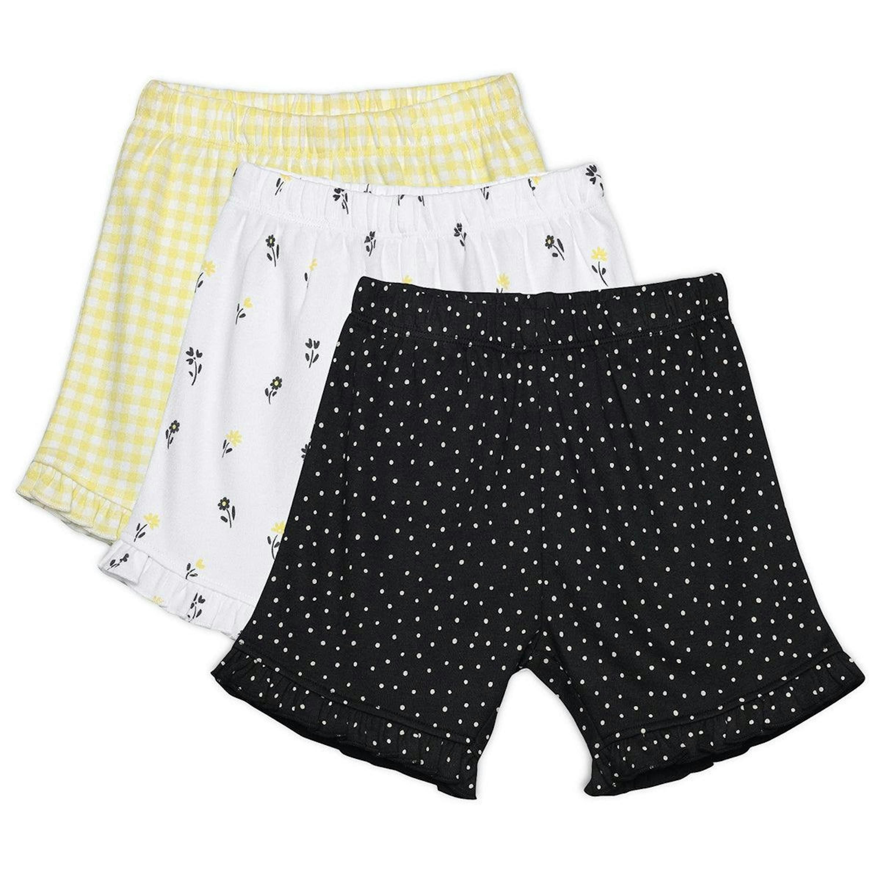 Baby Girls 3pk Printed Shorts, Multicolour , view 1 of 1
