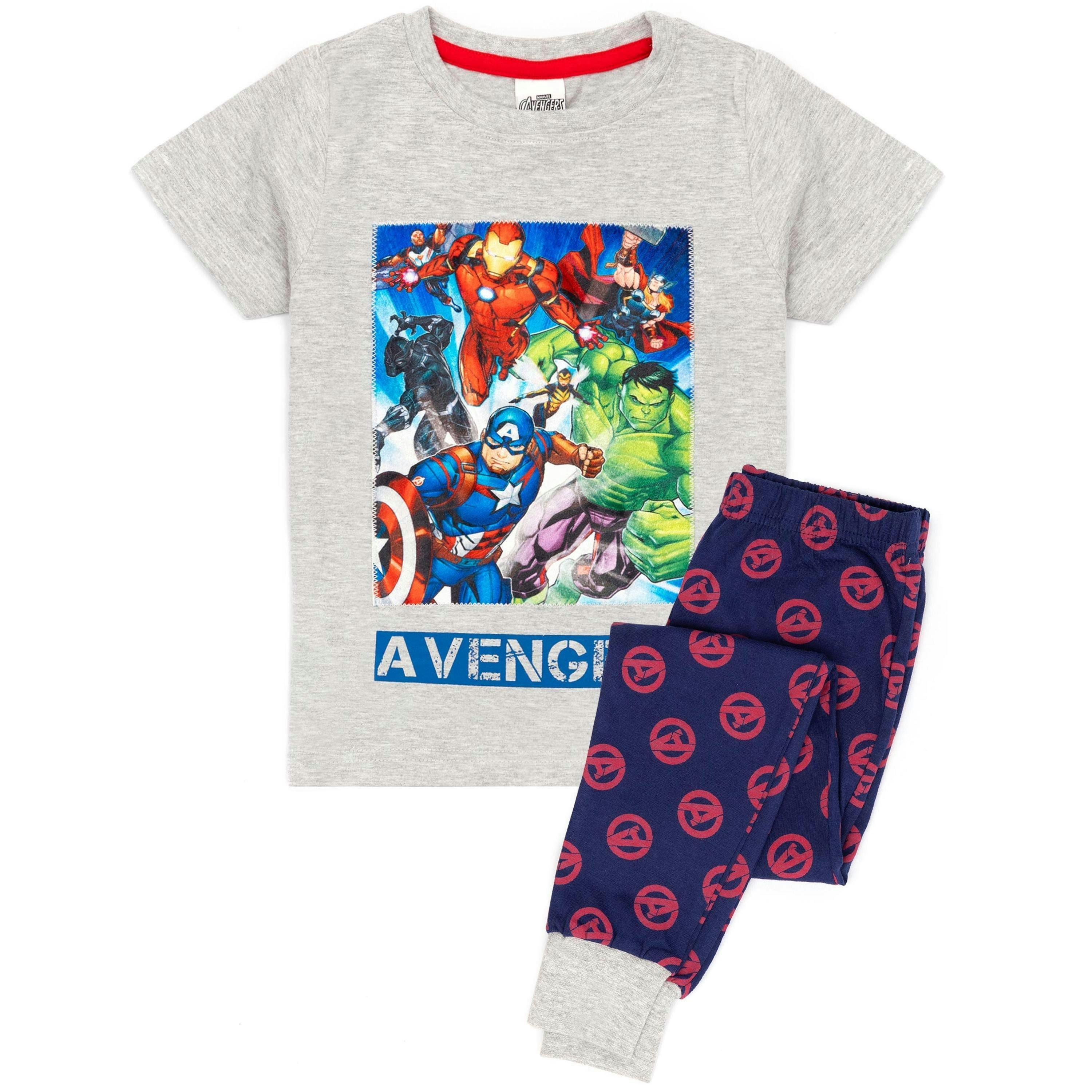 Marvel Boys Grey Avengers Long Sleeve Long Leg Pyjama Set by Vanilla Underground , view 1 of 1
