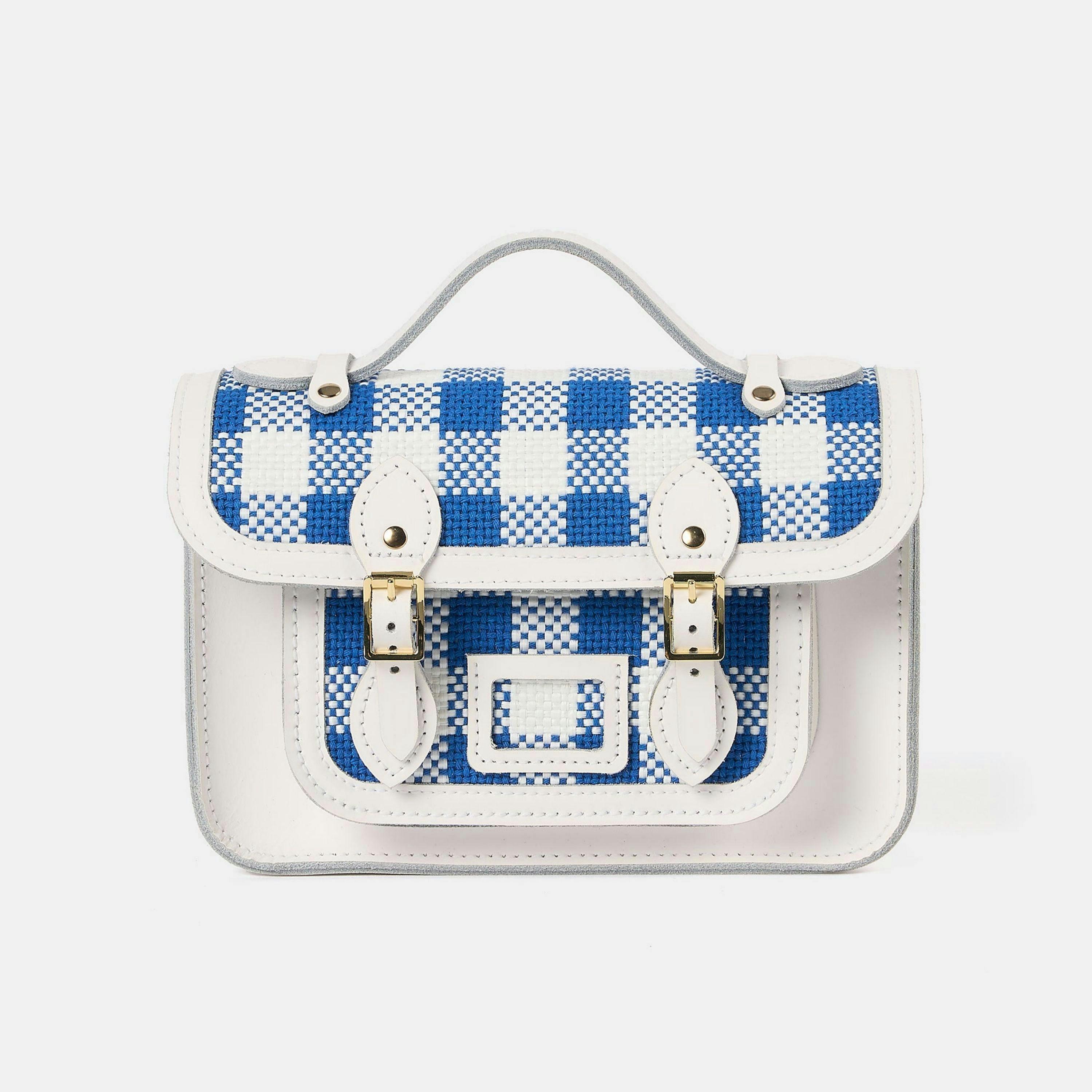 The Mini - Ultramarine Blue Plaid & Brilliant White , view 1 of 6