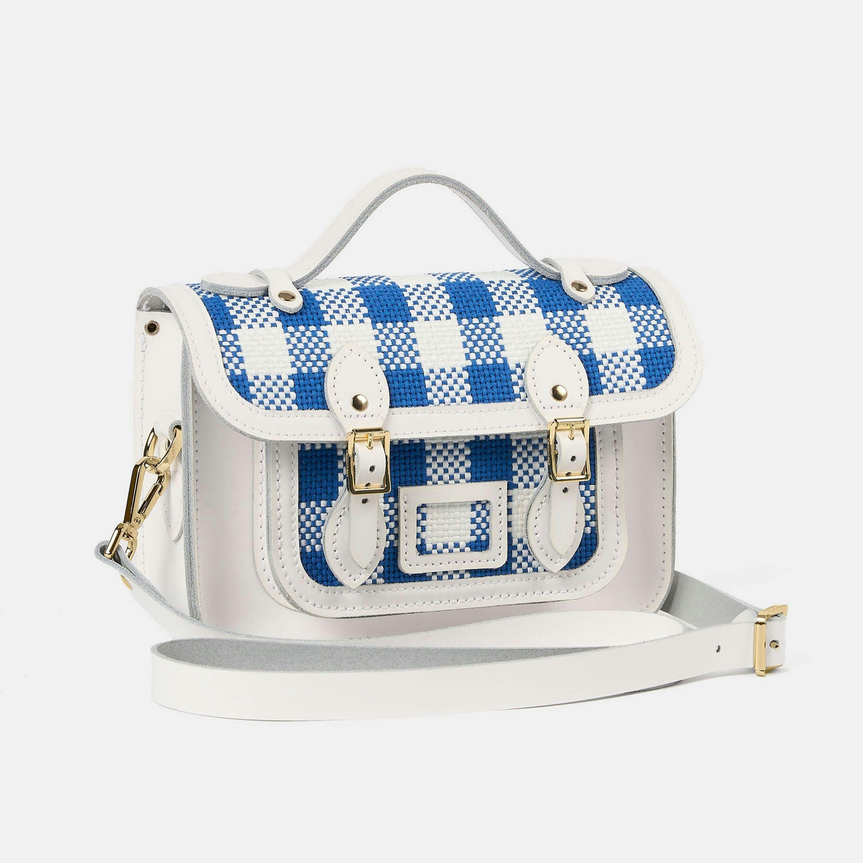 The Mini - Ultramarine Blue Plaid & Brilliant White , view 4 of 6