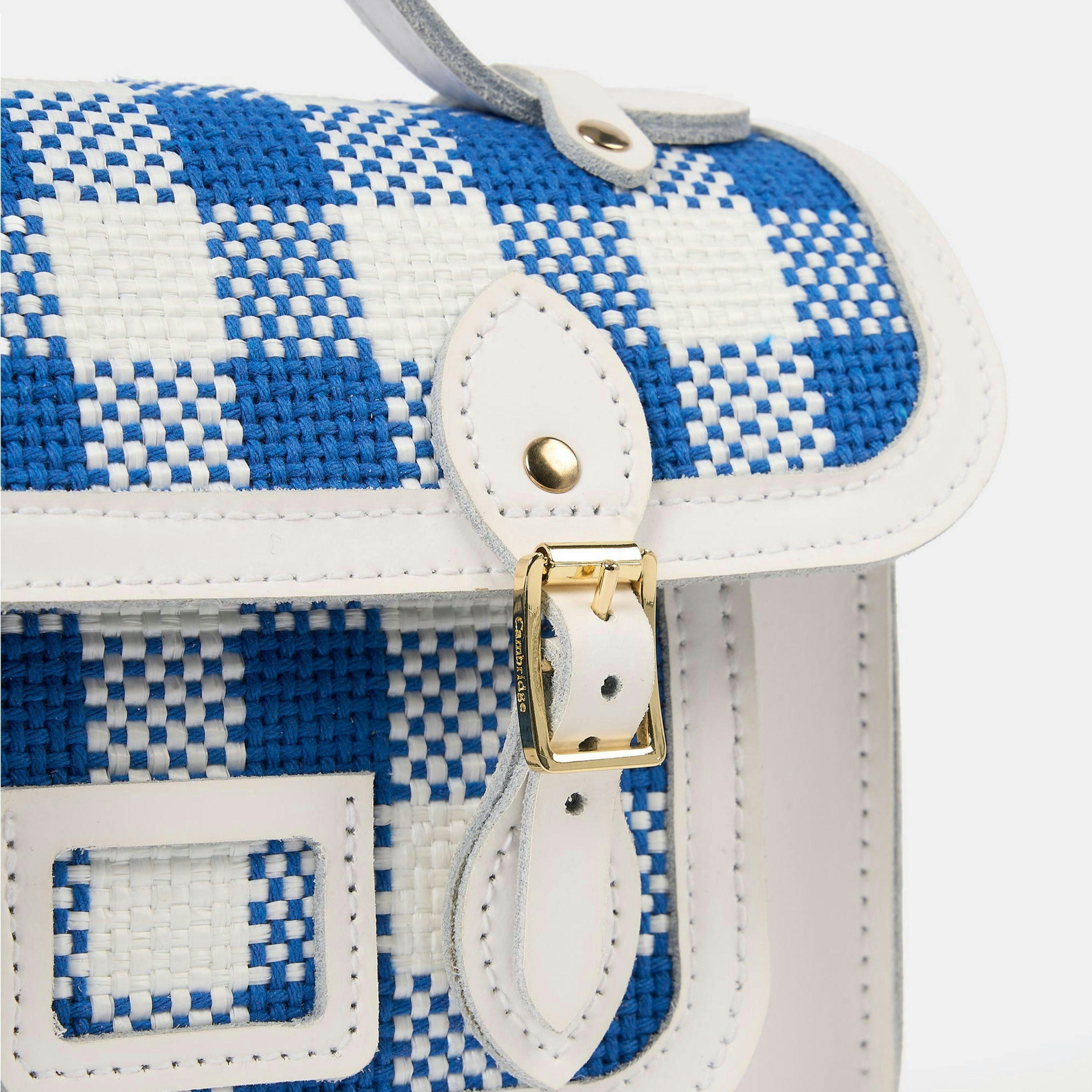 The Mini - Ultramarine Blue Plaid & Brilliant White , view 5 of 6
