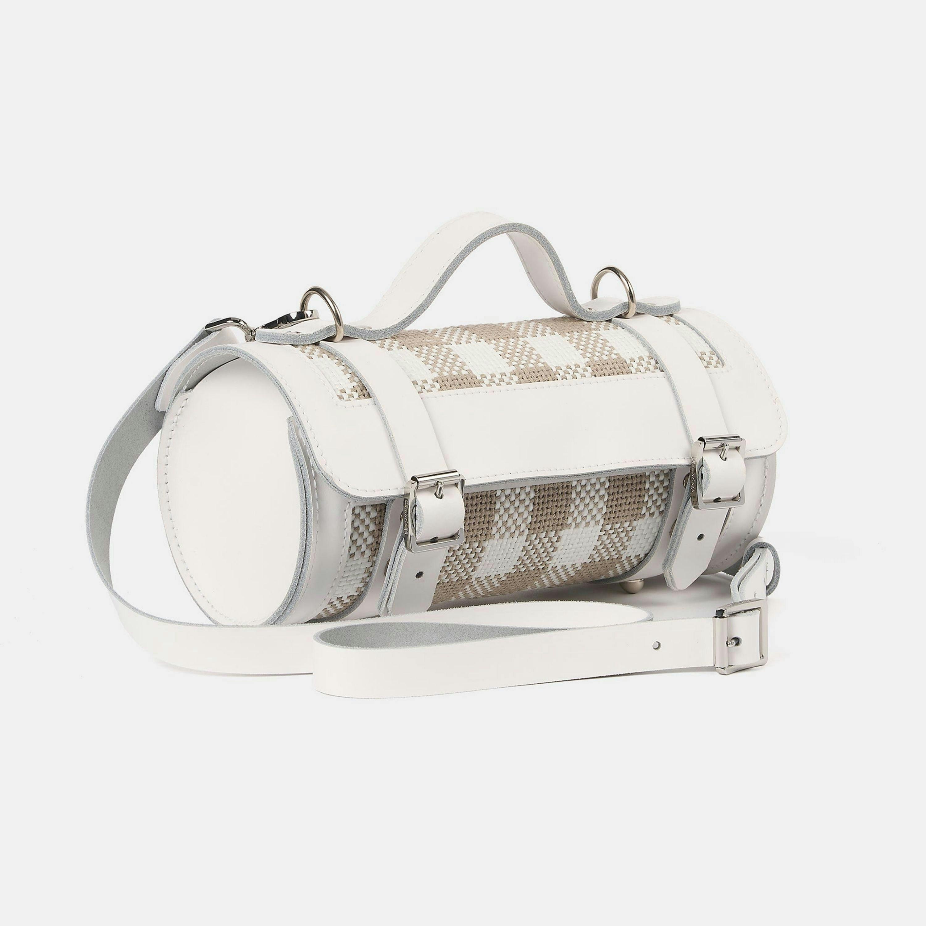 The Mini Bowls Bag - Taupe Plaid & Brilliant White , view 4 of 6