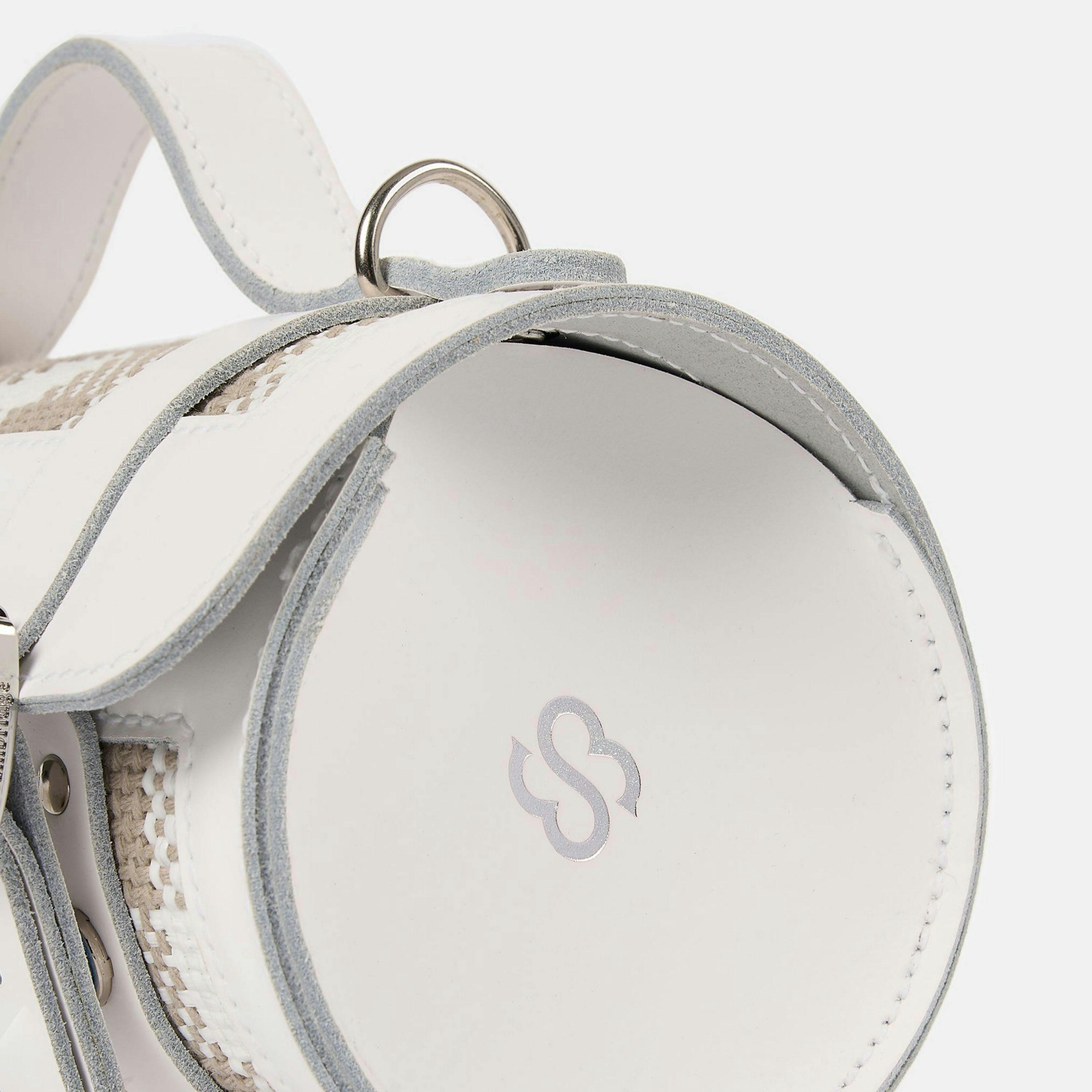 The Mini Bowls Bag - Taupe Plaid & Brilliant White , view 5 of 6