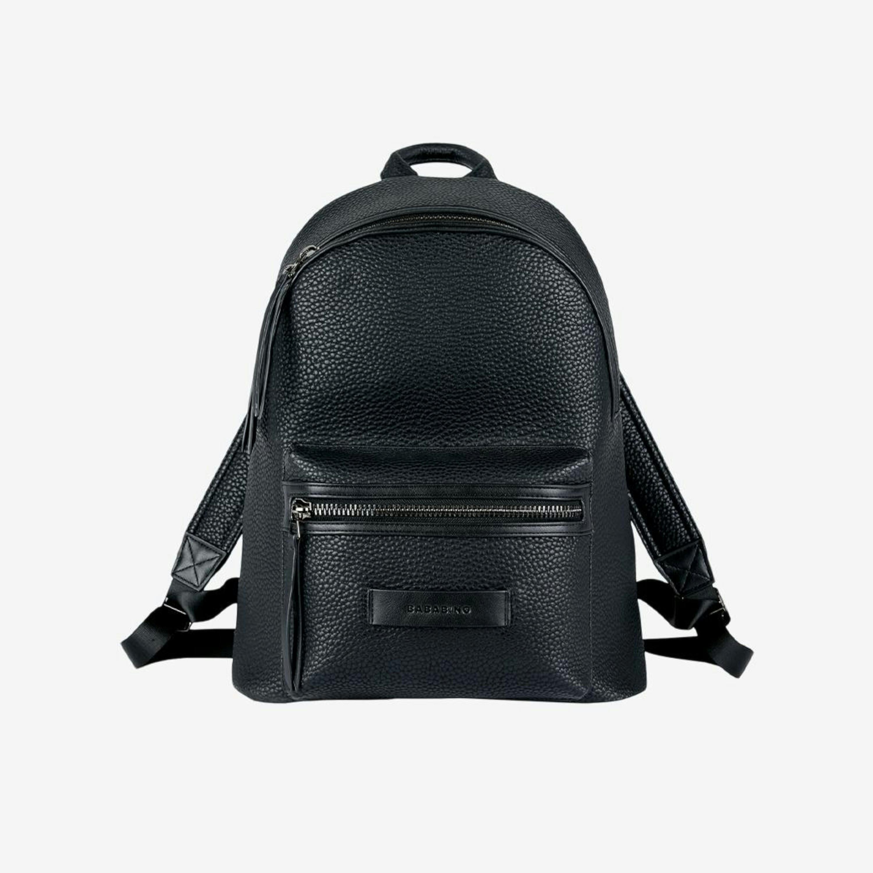 Bababing | Luca Vegan Leather Backpack Baby Changing Bag | Waterproof Nappy Bag | Black , view 1 of 1