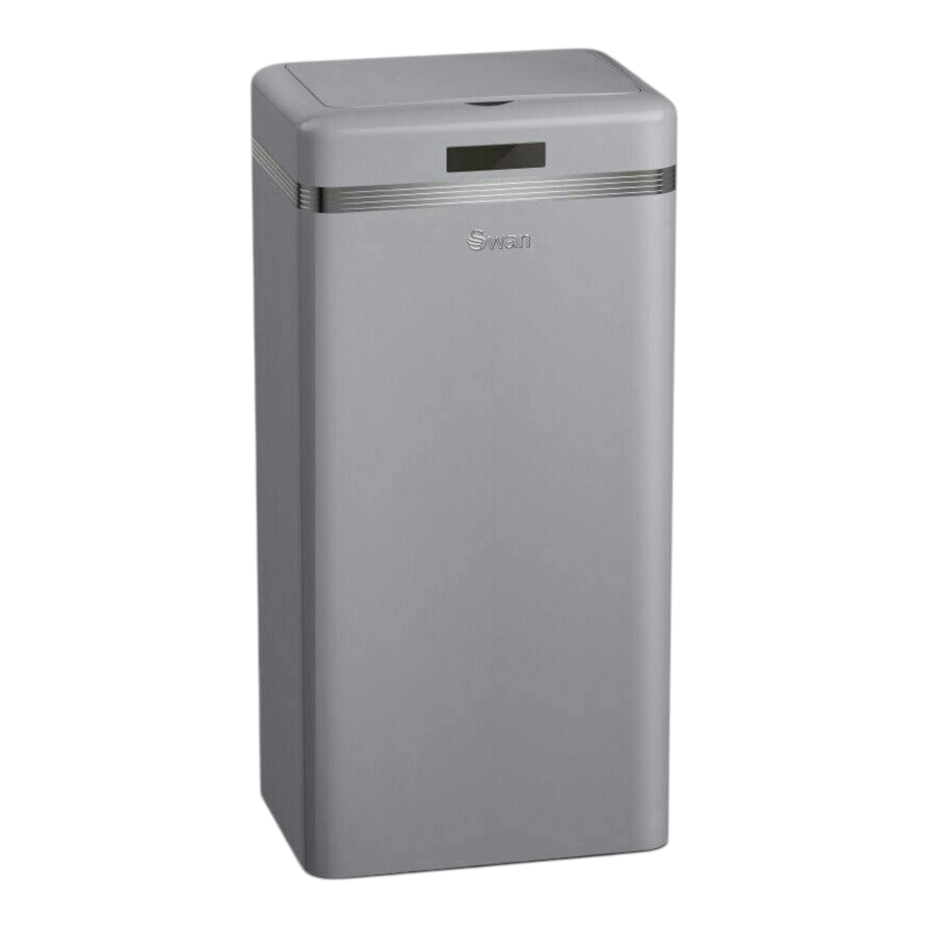 Swan Retro Grey 45L Square Sensor Bin Vintage Design Kitchen Waste Bin SWKA4500GRN , view 1 of 1