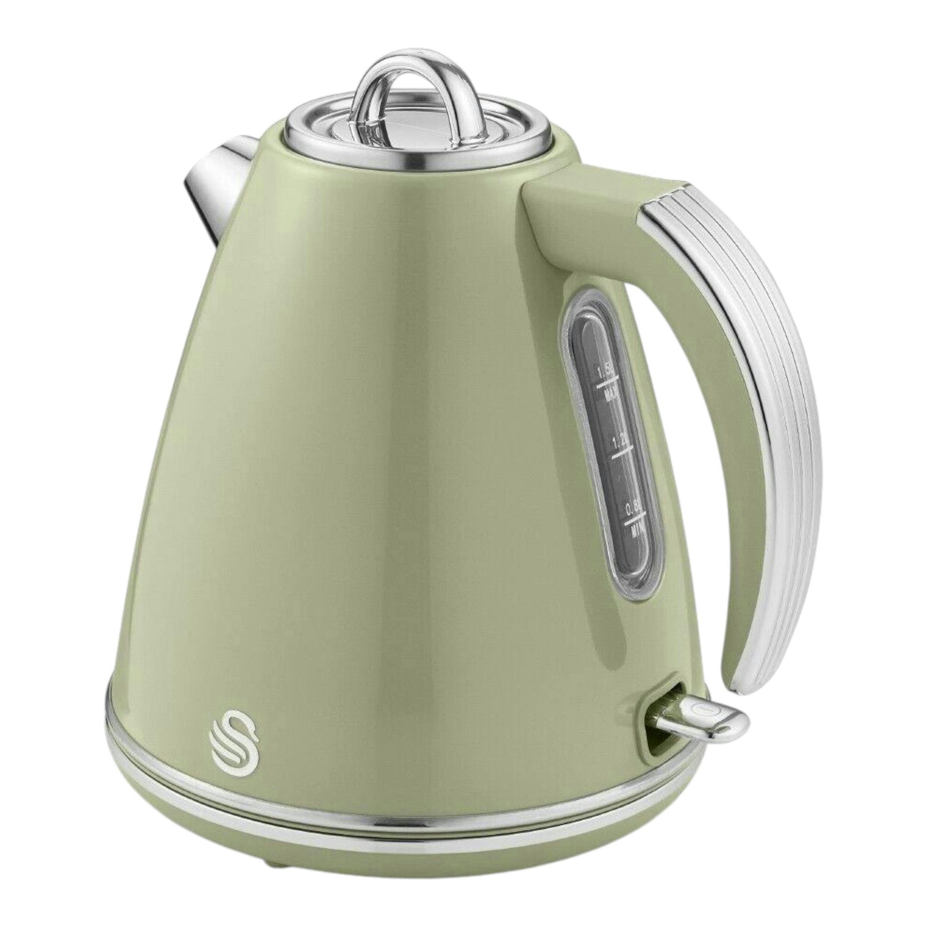 SWAN Retro Green 1.5L 3KW Jug Kettle SK19020GN with SWAN 2 Year Guarantee , view 1 of 1