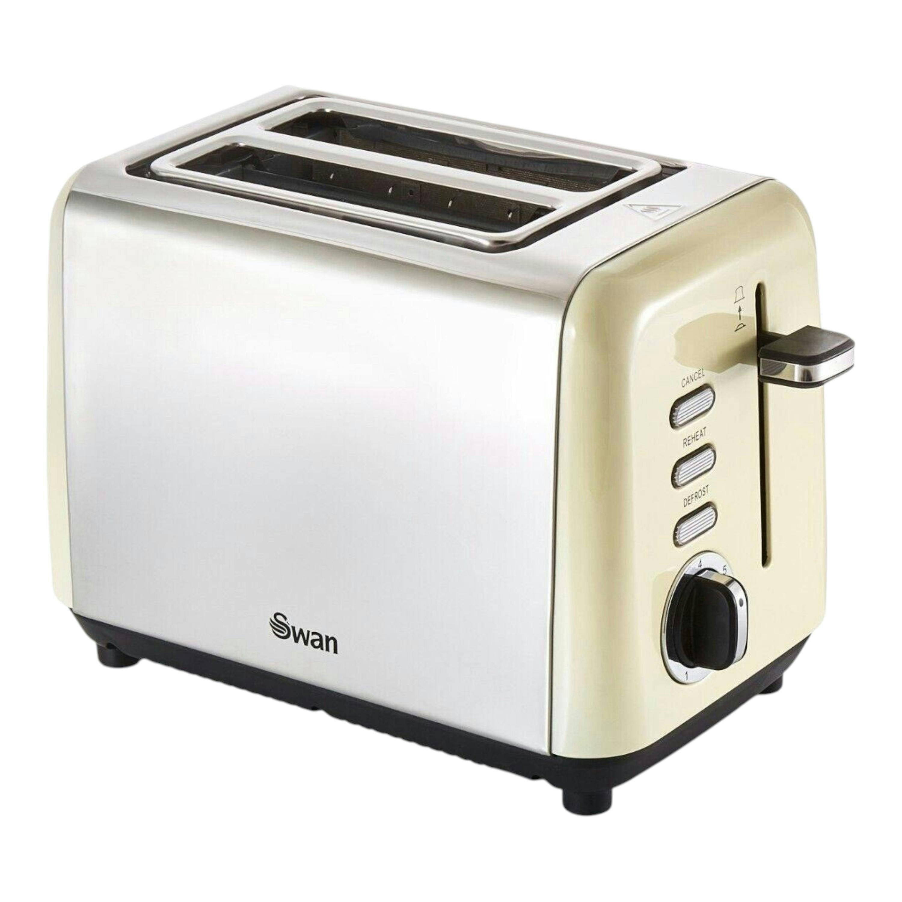 Swan Townhouse Cream 2 Slice Toaster ST14015CN 2 Year SWAN Guarantee , view 1 of 1
