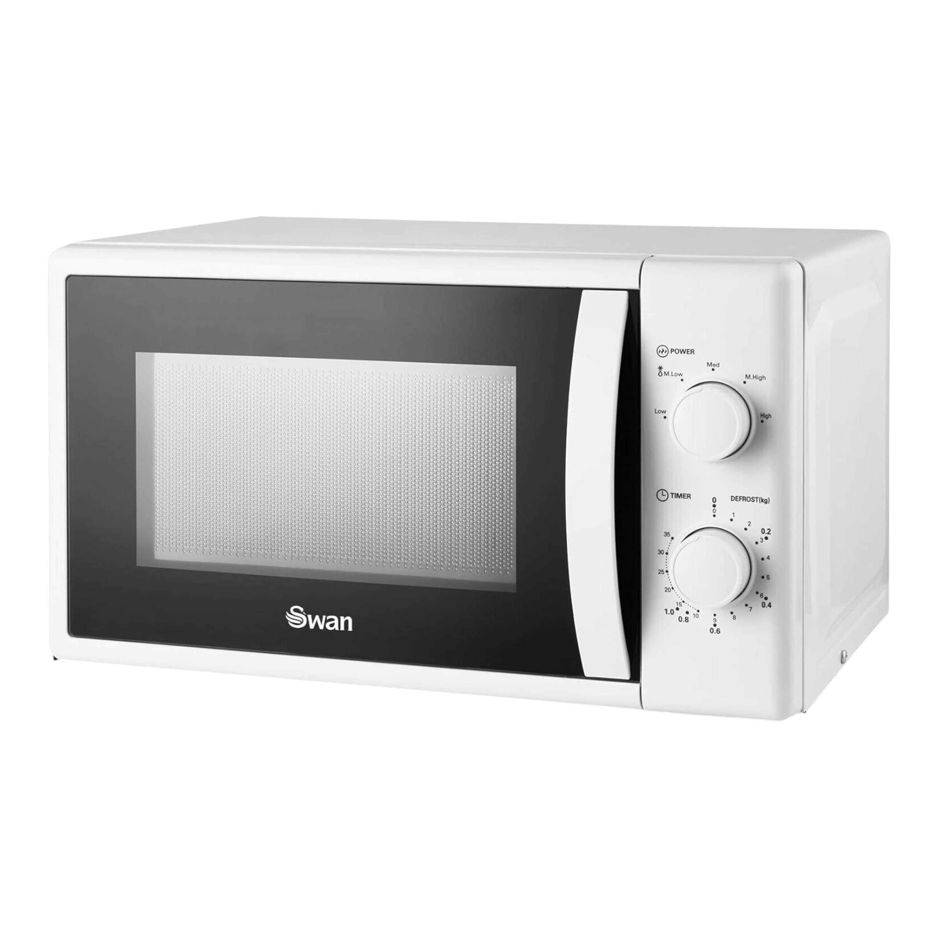 Swan White Microwave SM4420WHT 700W 20L Manual Microwave New 2 Year Guarantee , view 1 of 1