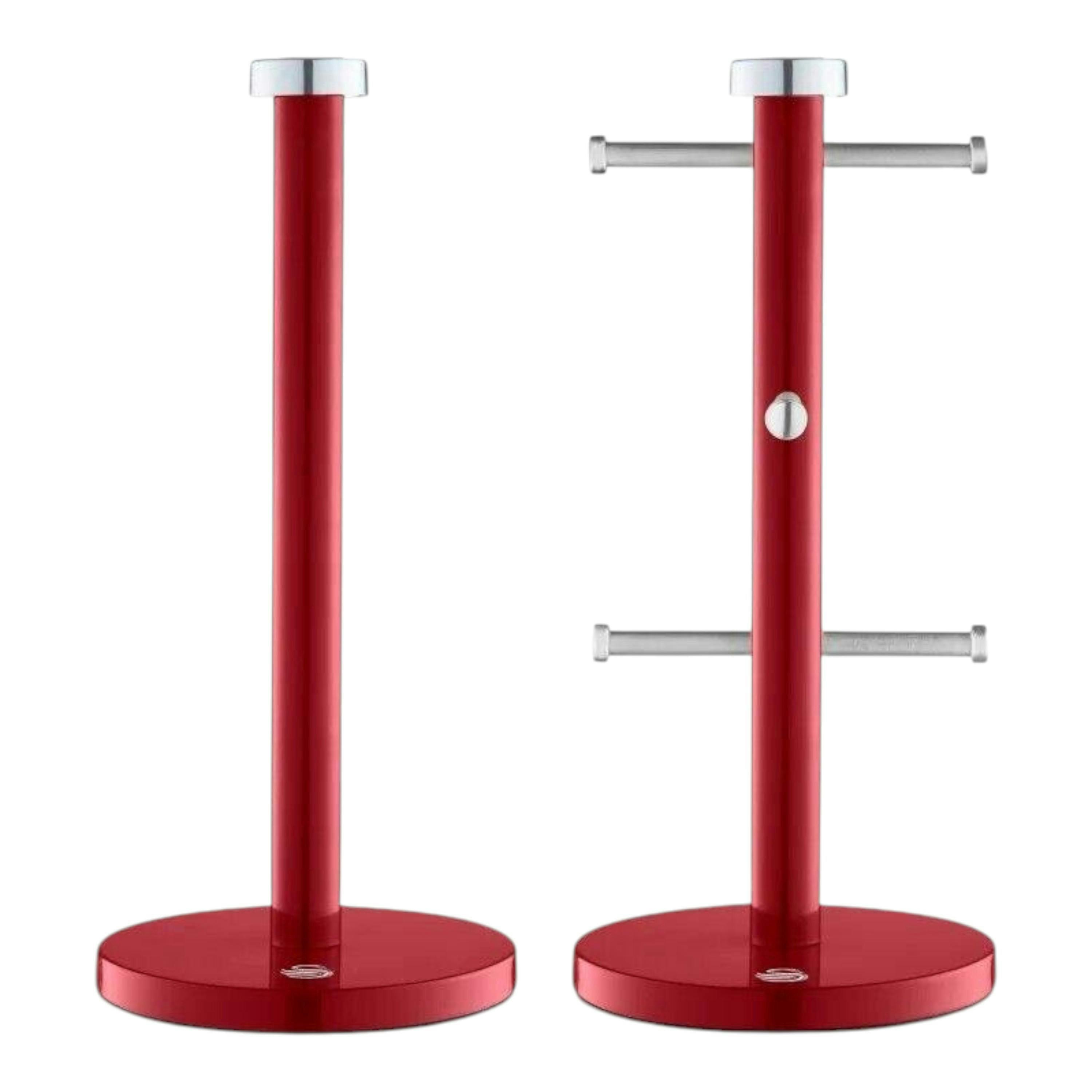 Swan Townhouse Red Mug Tree & Towel Pole Kitchen Storage Set SWKA18531RN , view 1 of 1
