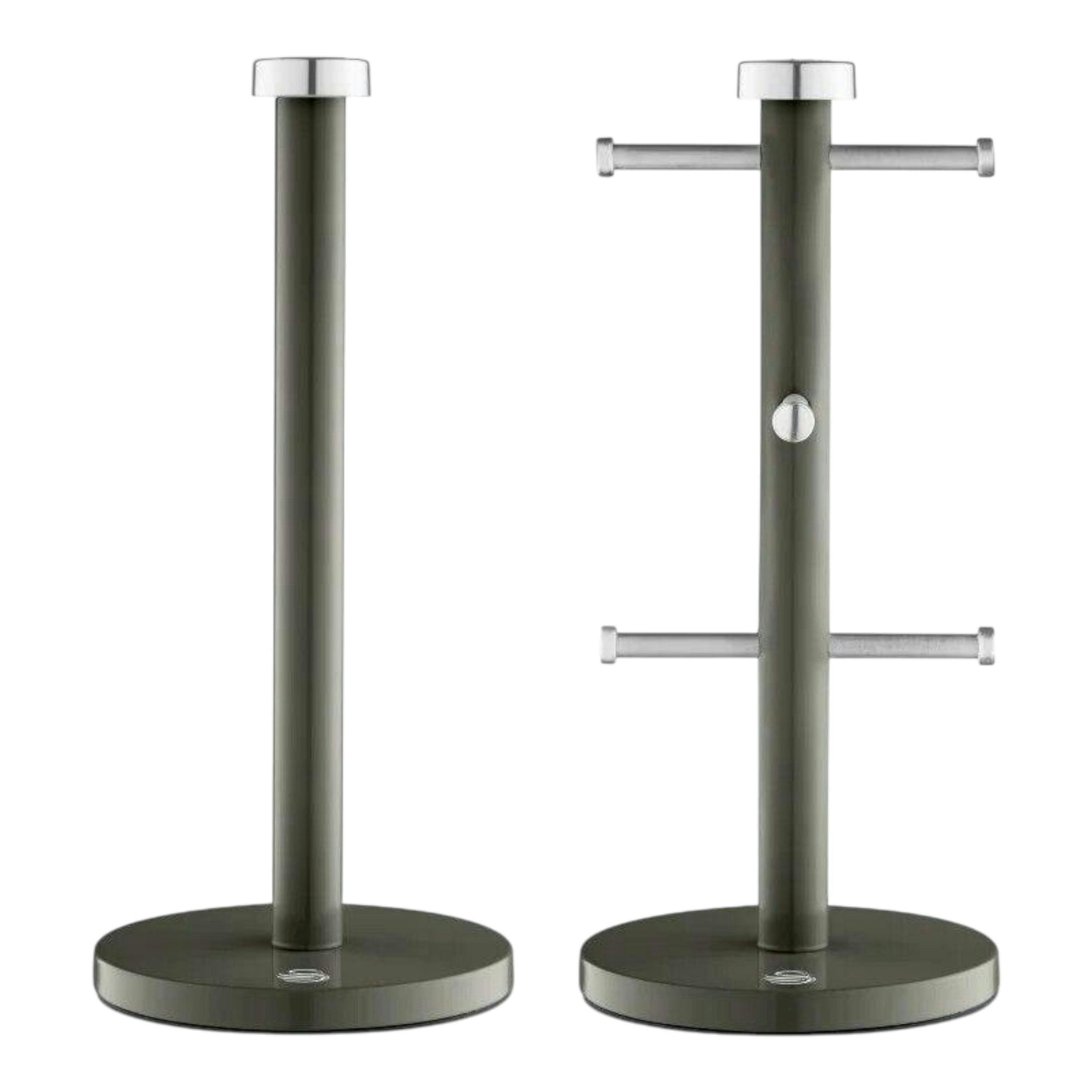 Swan Townhouse Graphite Mug Tree & Towel Pole Grey Kitchen Storage SWKA18531GRP , view 1 of 1
