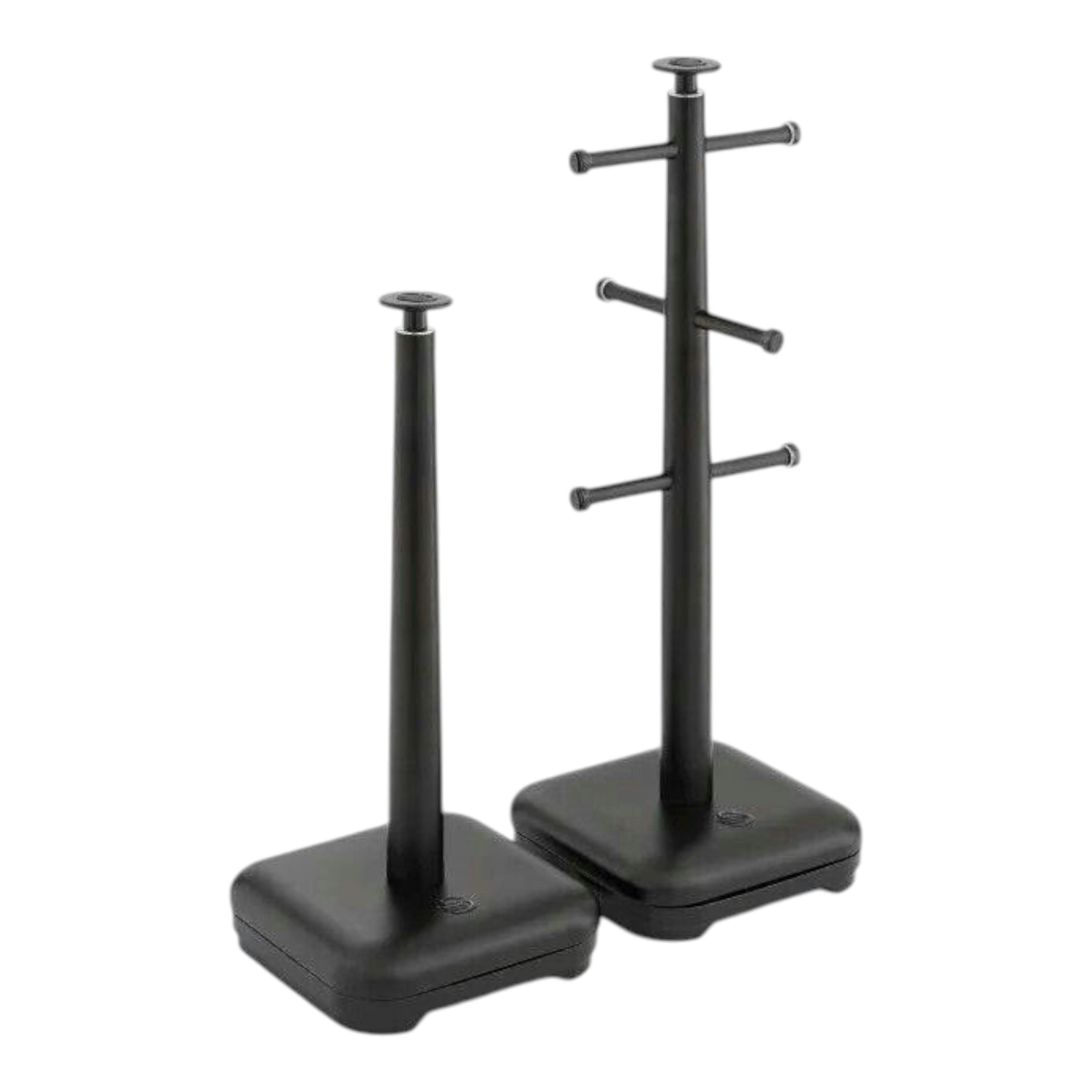 Swan Stealth Black Mug Tree & Towel Pole Kitchen Storage Set , view 1 of 1