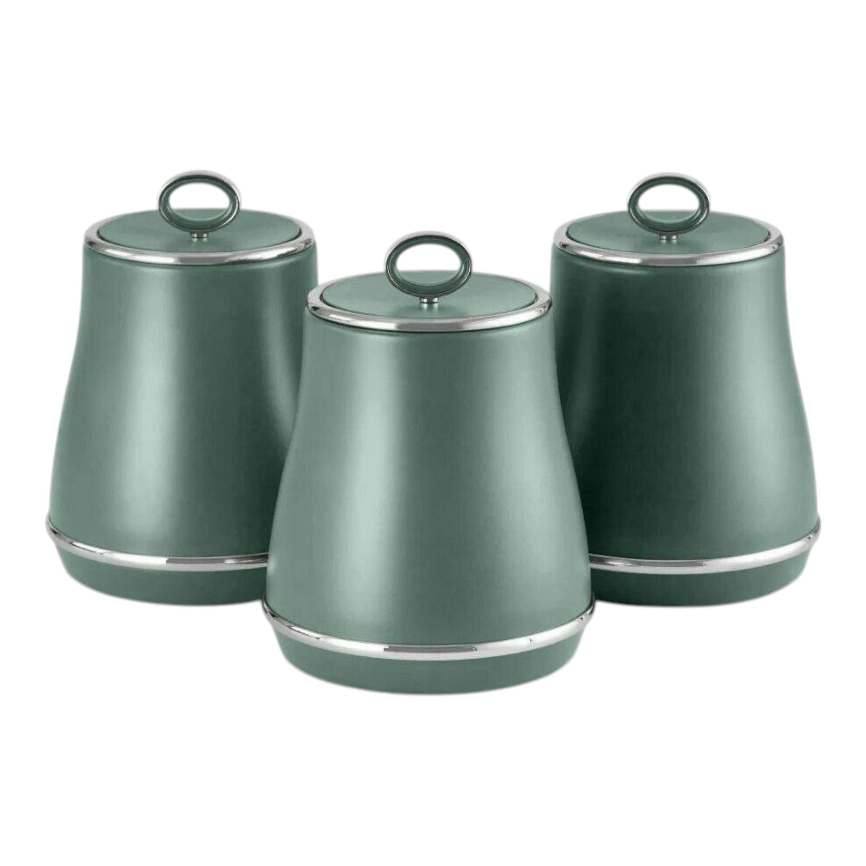 Tower Renaissance Tea Coffee Sugar Canisters Forest Green Set of 3 T826176FOR , view 1 of 1