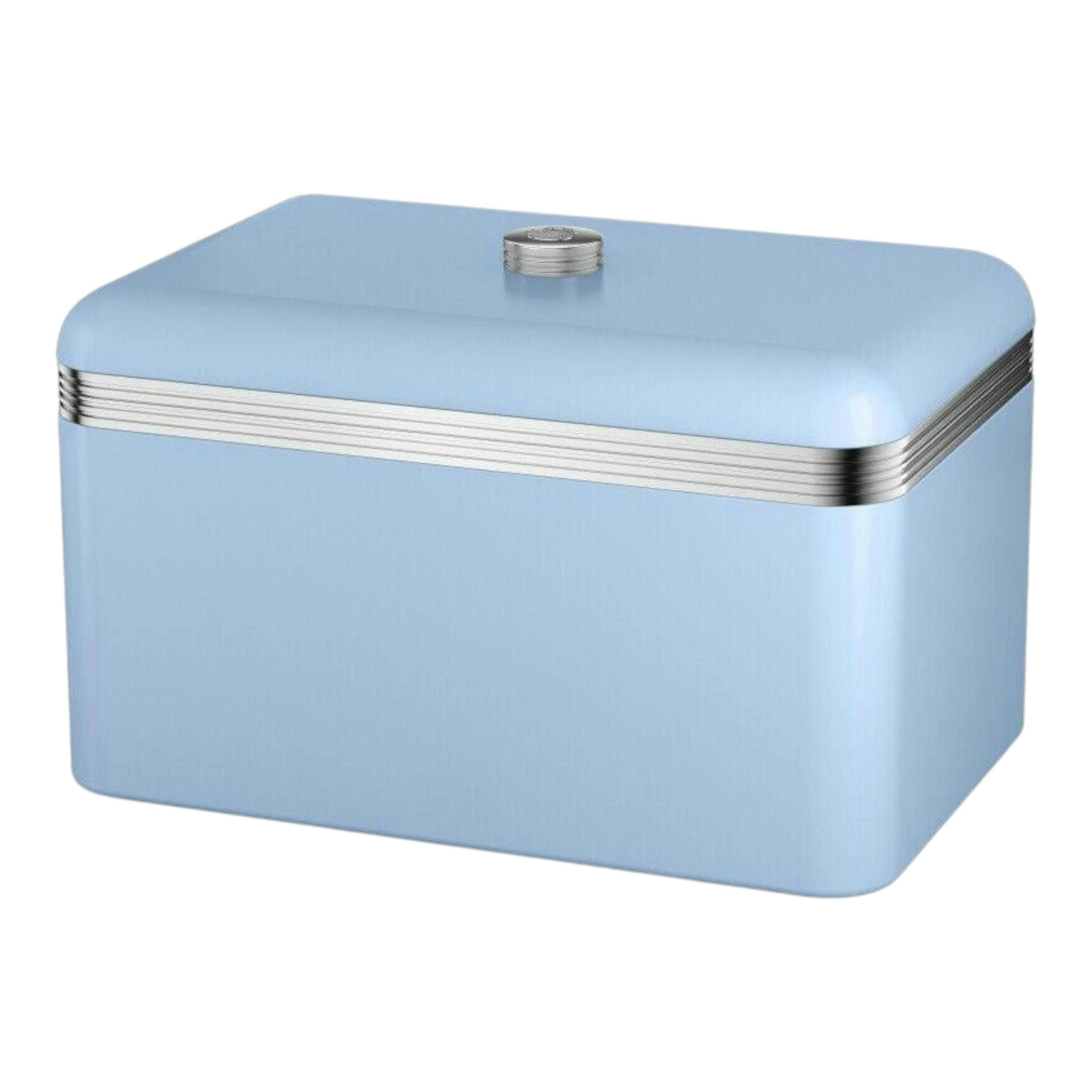SWAN Retro Blue Breadbin Vintage Design Kitchen Storage in Blue SWKA1010BLN , view 1 of 1