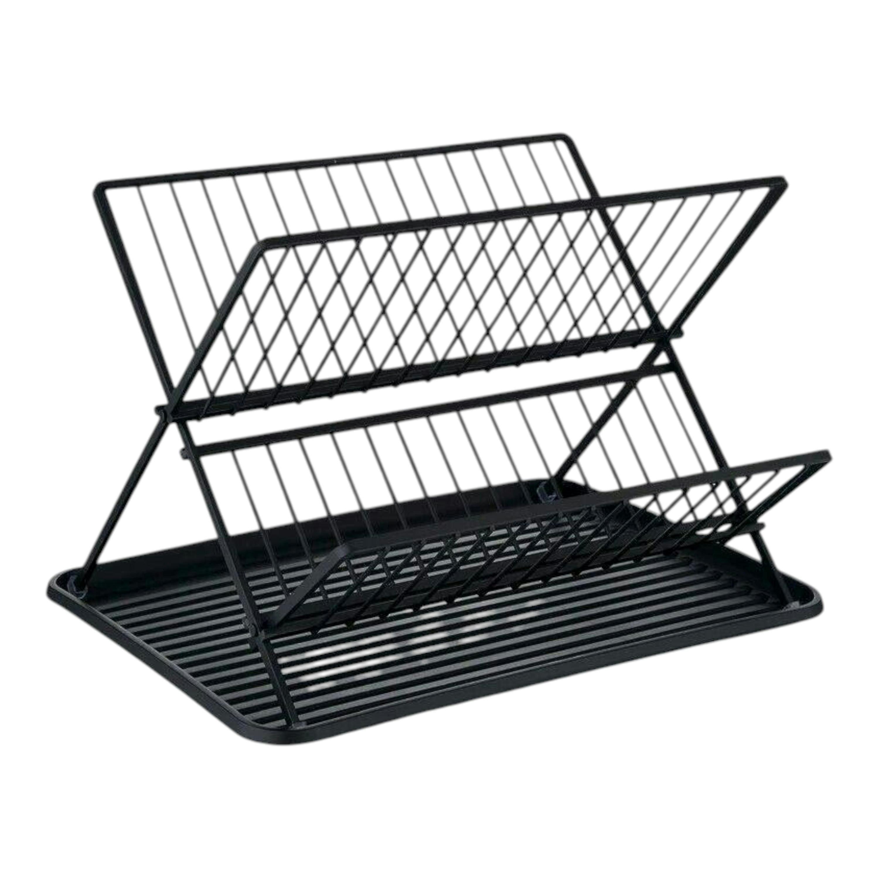 Swan Stealth Collapsible Iron Dish Rack  - 2 Tier Design Matte Black SWKA5071BLK , view 1 of 1