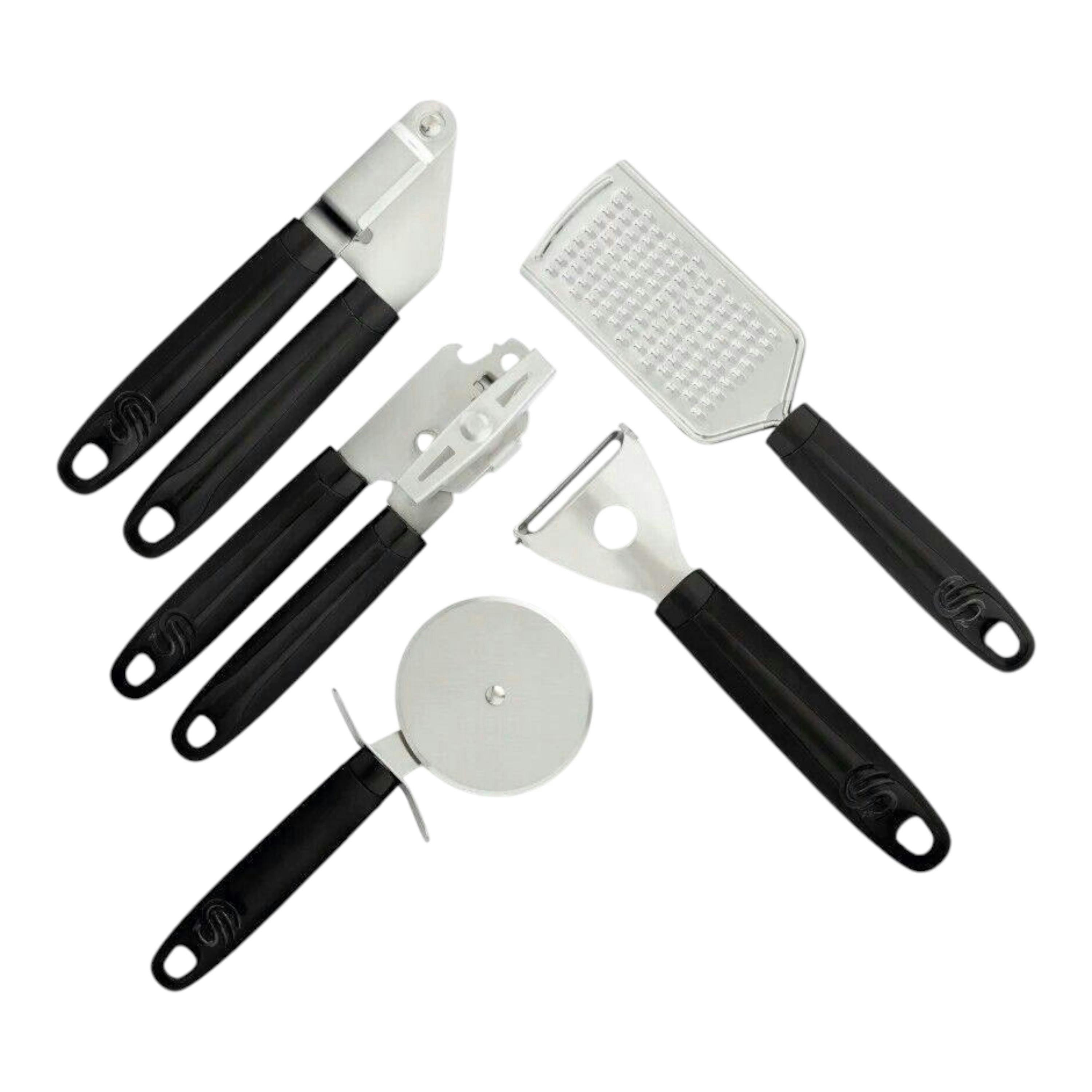 SWAN Stealth 5 Piece Kitchen Gadget Set in Stainless Steel/Black SWKA61012BLKN , view 1 of 1