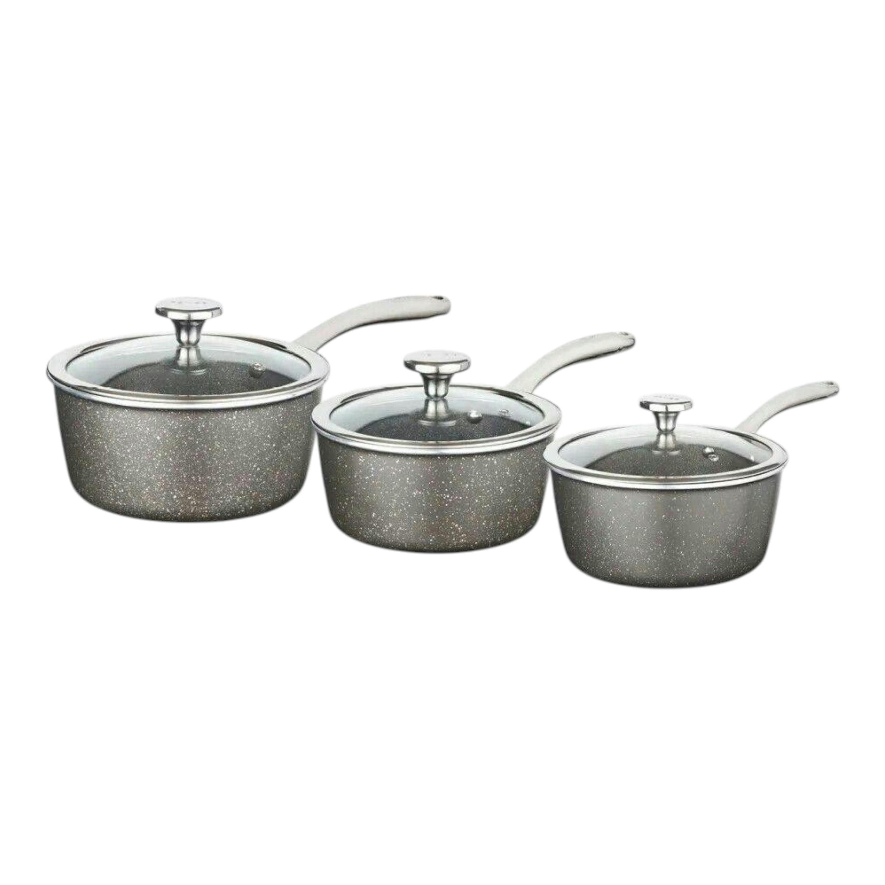 Tower Cerastone 3 Piece Saucepan Set Pro Forged Aluminium Non Stick Pan Set , view 1 of 1