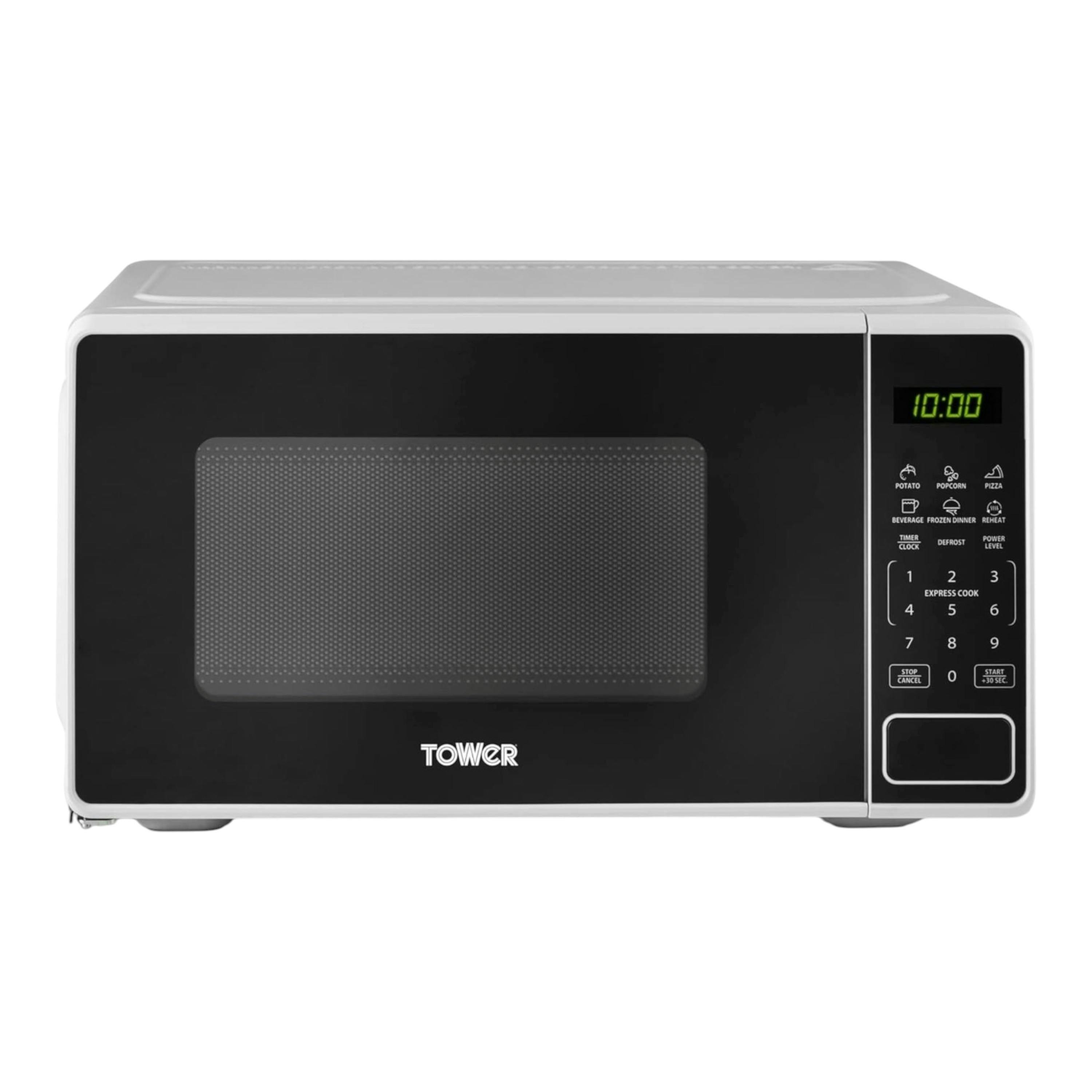 Tower Microwave White 20L 800W Digital 11 Power Levels 6 Auto Cook Programmes T24045WHT , view 1 of 1