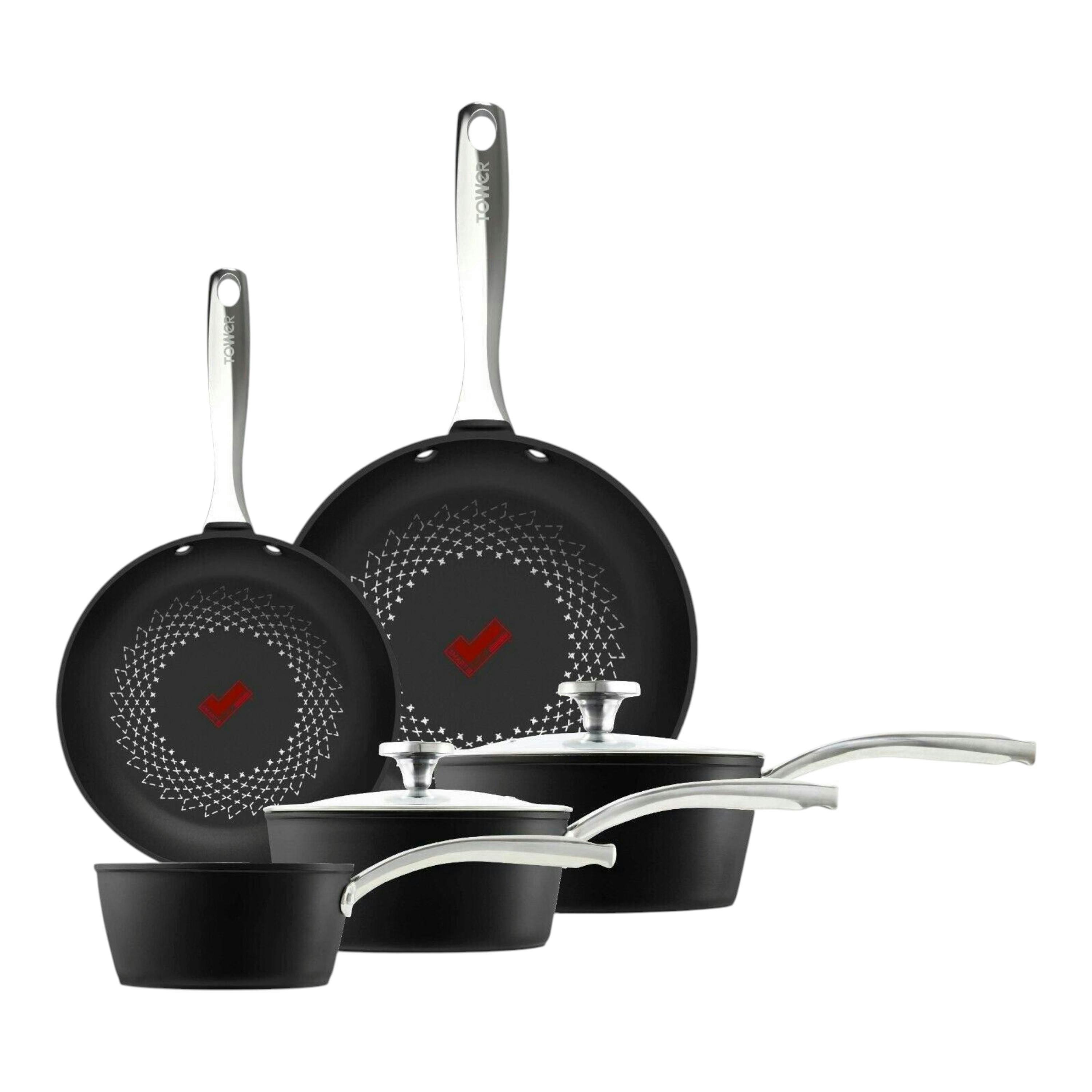 Tower Smart Start 5 Piece Ultra Forged Cookware Pan Set T900304 - 10 YR Guarantee , view 1 of 1