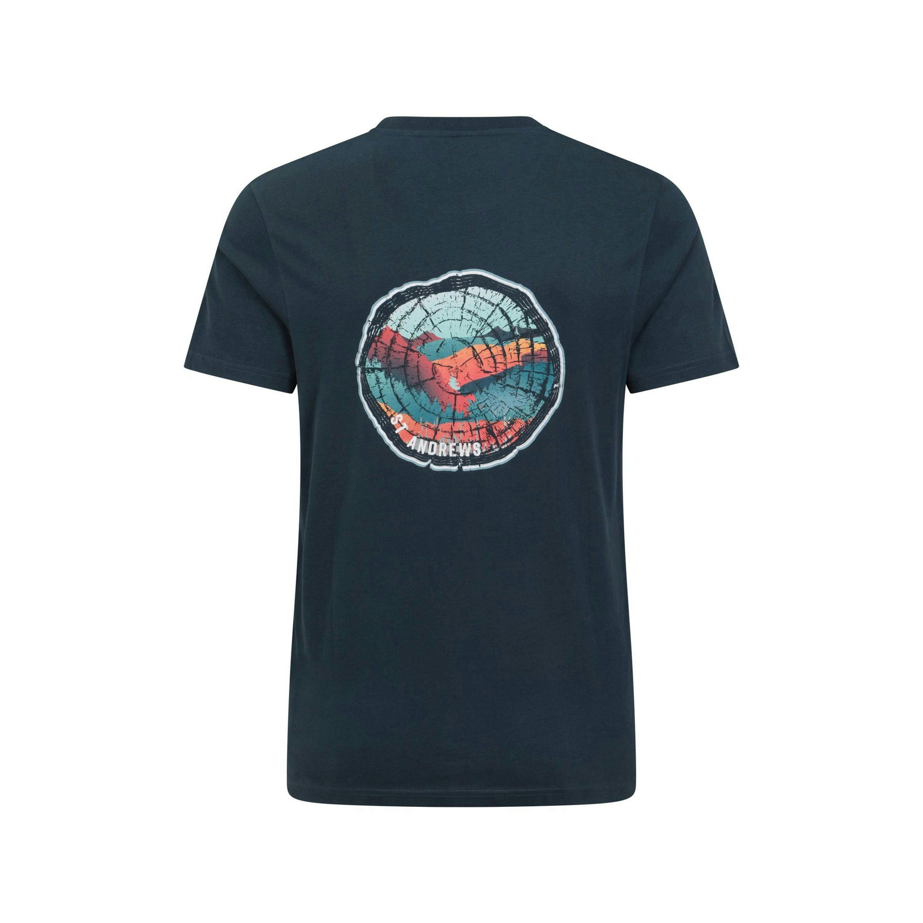 Mountain Warehouse Mens St Andrews Tree Ring Organic T-Shirt , view 2 of 4