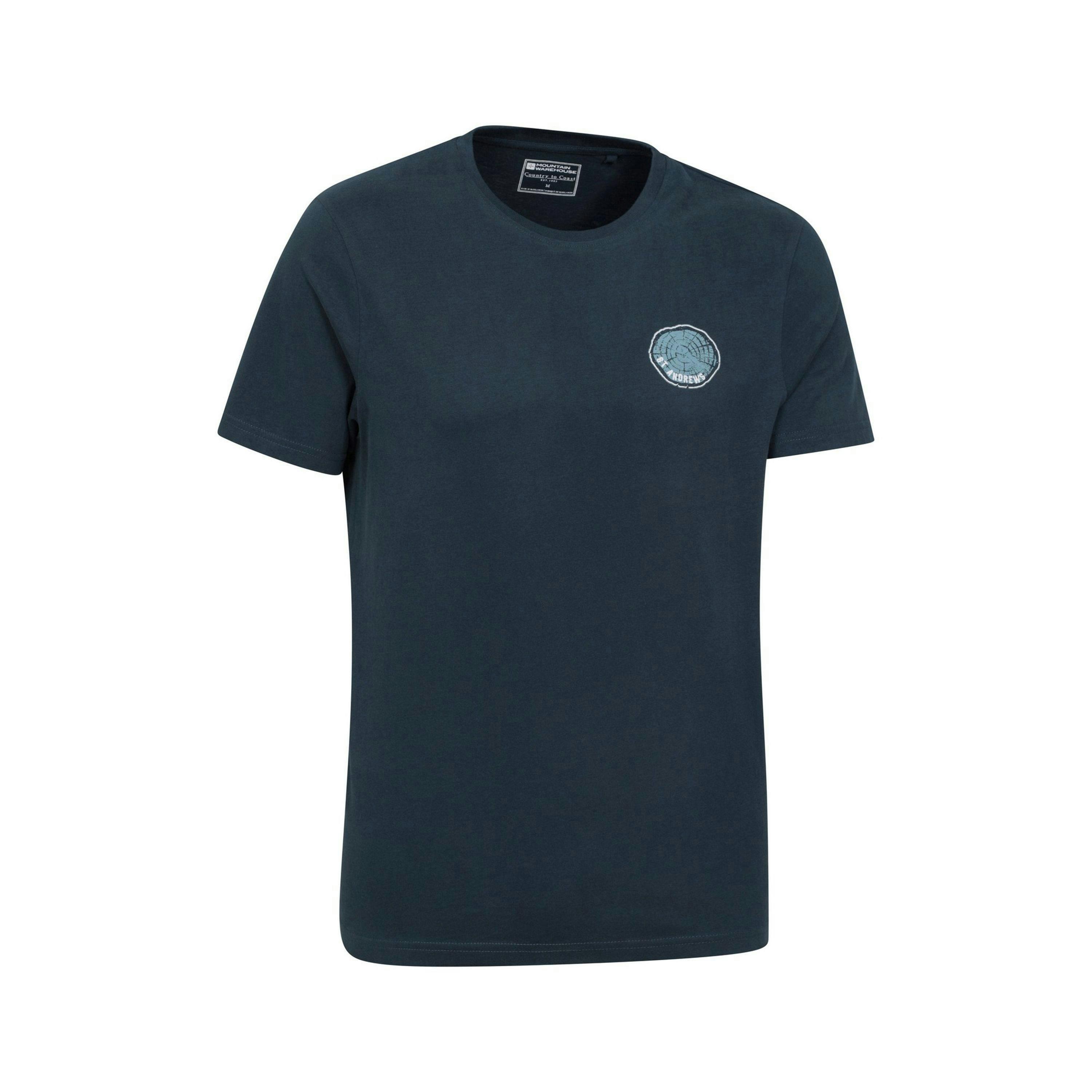 Mountain Warehouse Mens St Andrews Tree Ring Organic T-Shirt , view 4 of 4