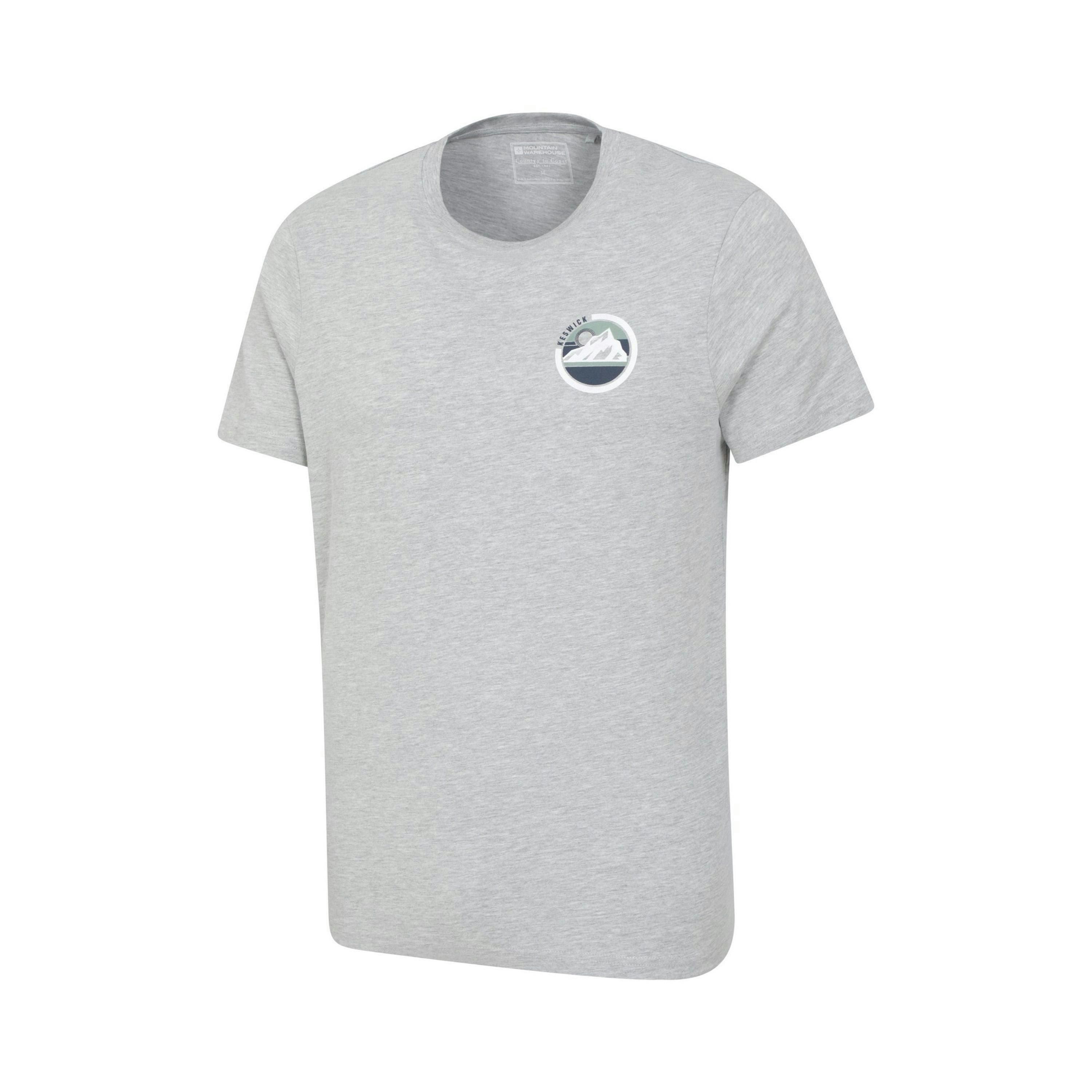 Mountain Warehouse Mens Keswick Mountain Cotton T-Shirt , view 3 of 4
