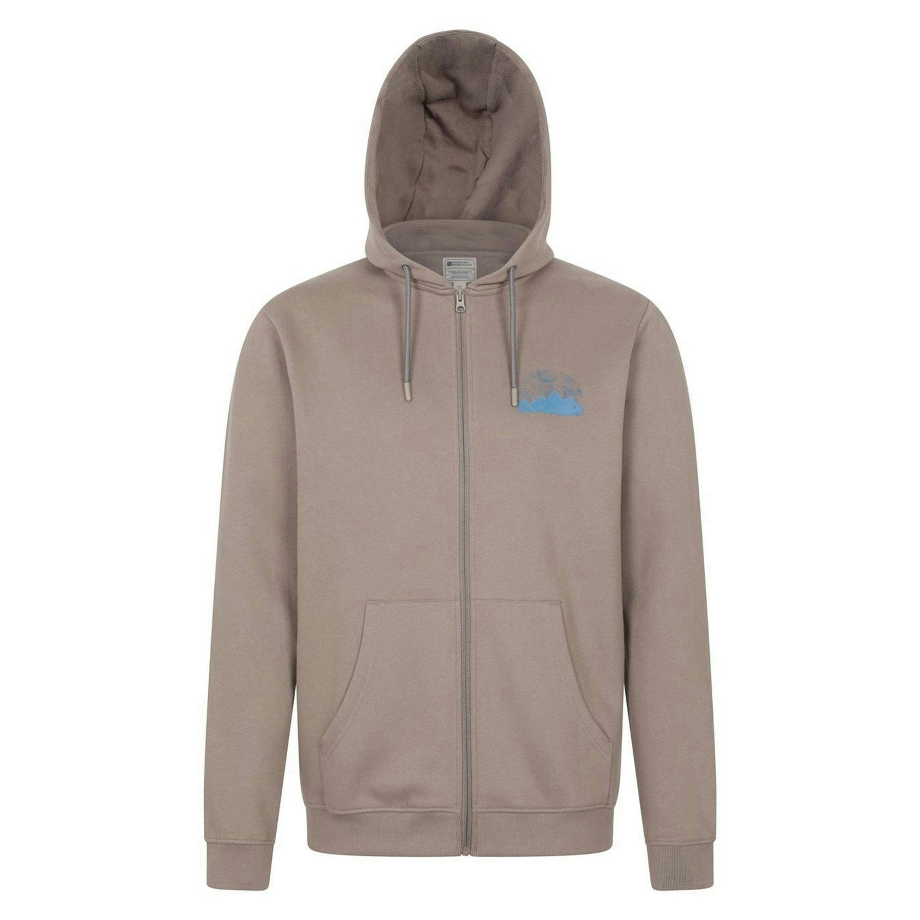 Mountain Warehouse Mens Graphic Textured Full Zip Hoodie , view 1 of 4