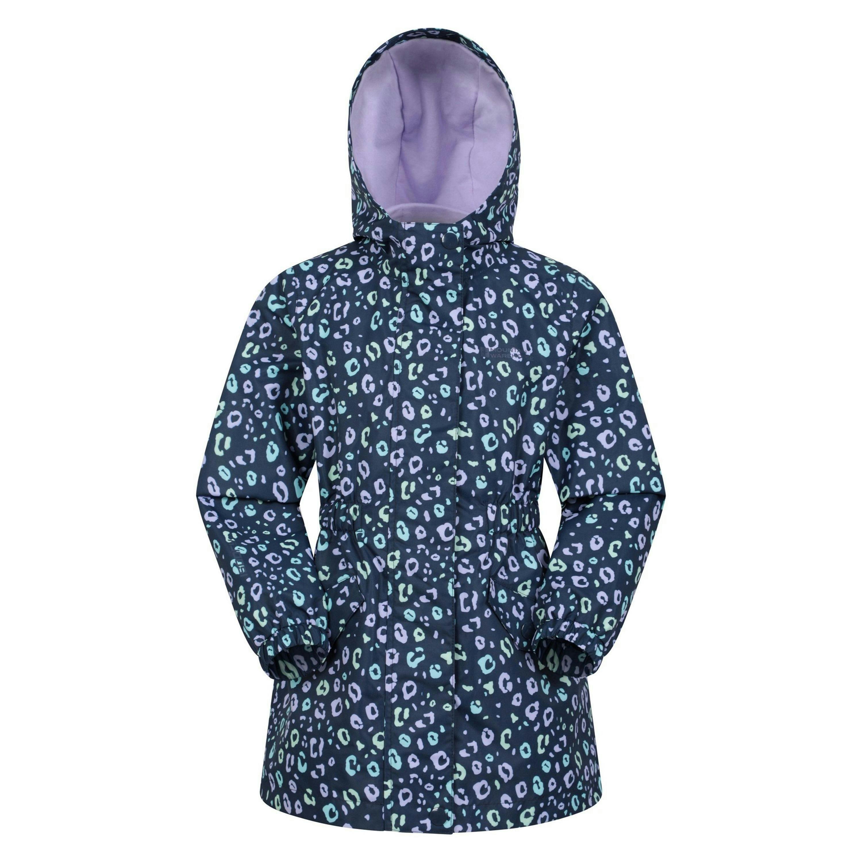 Mountain Warehouse Childrens/Kids Dale Leopard Print Lightweight Waterproof Jacket , view 1 of 4