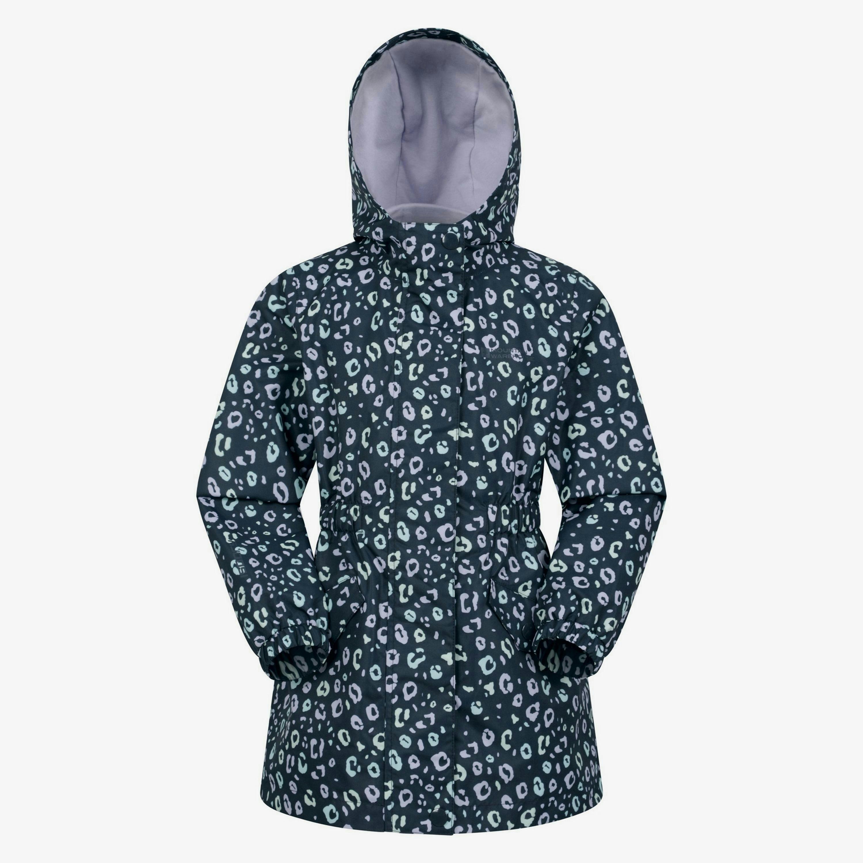 Mountain Warehouse Childrens/Kids Dale Leopard Print Lightweight Waterproof Jacket , view 1 of 4