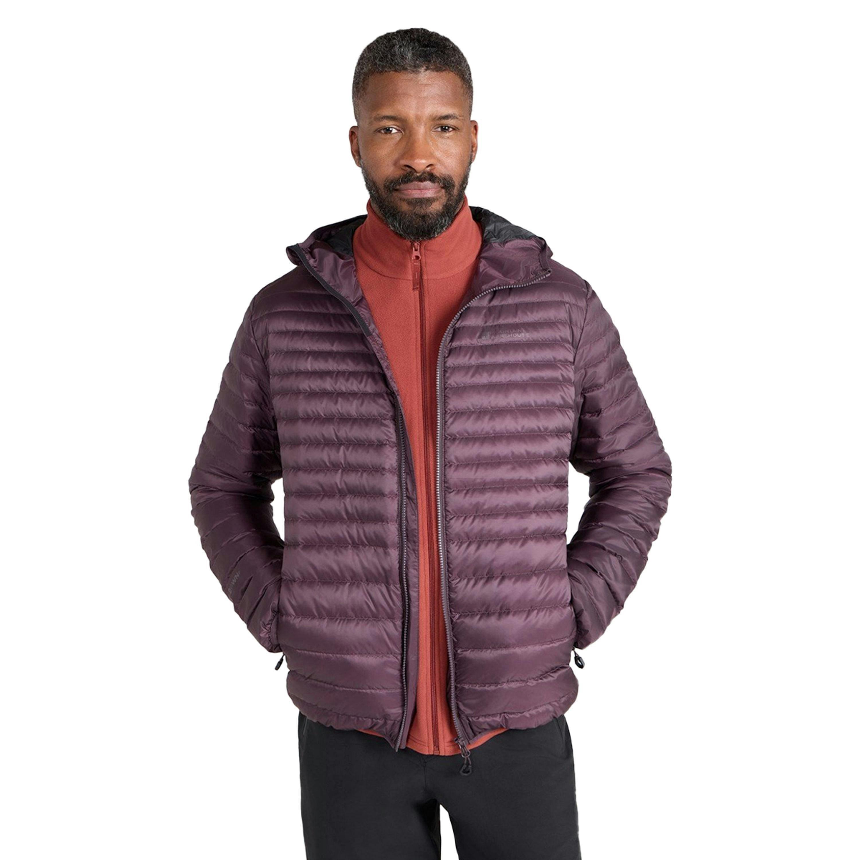 Mountain Warehouse Mens Hybrid Extreme Featherweight Down Filled Hooded Jacket , view 5 of 6