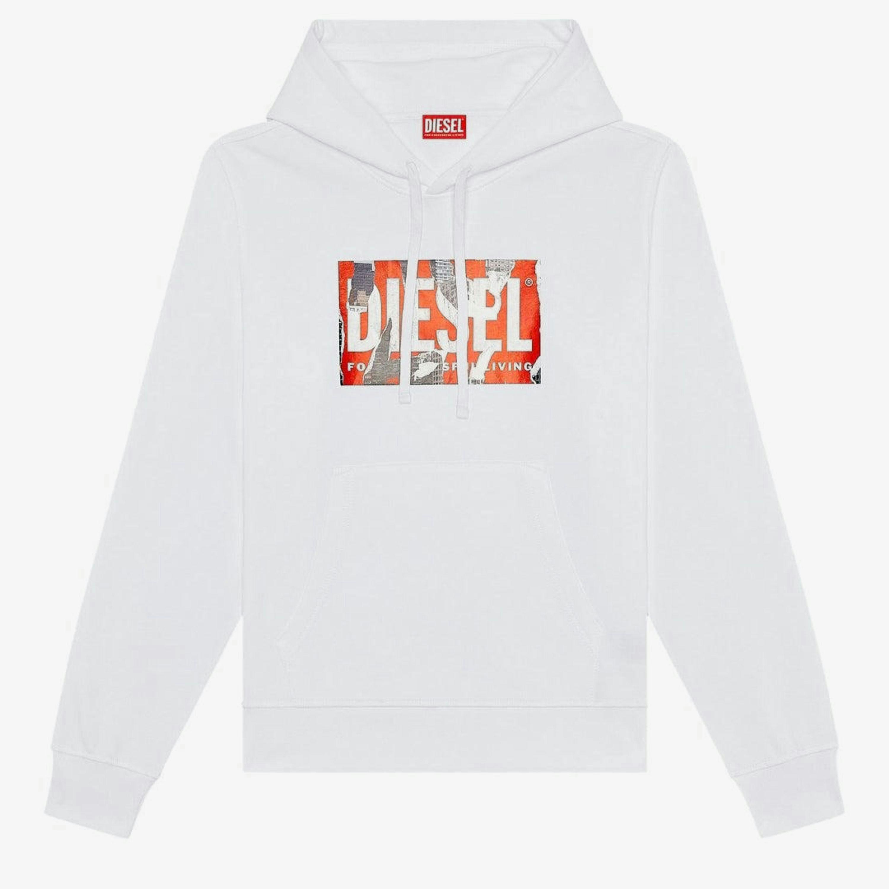Diesel Mens Torn Logo Hoodie , view 1 of 1