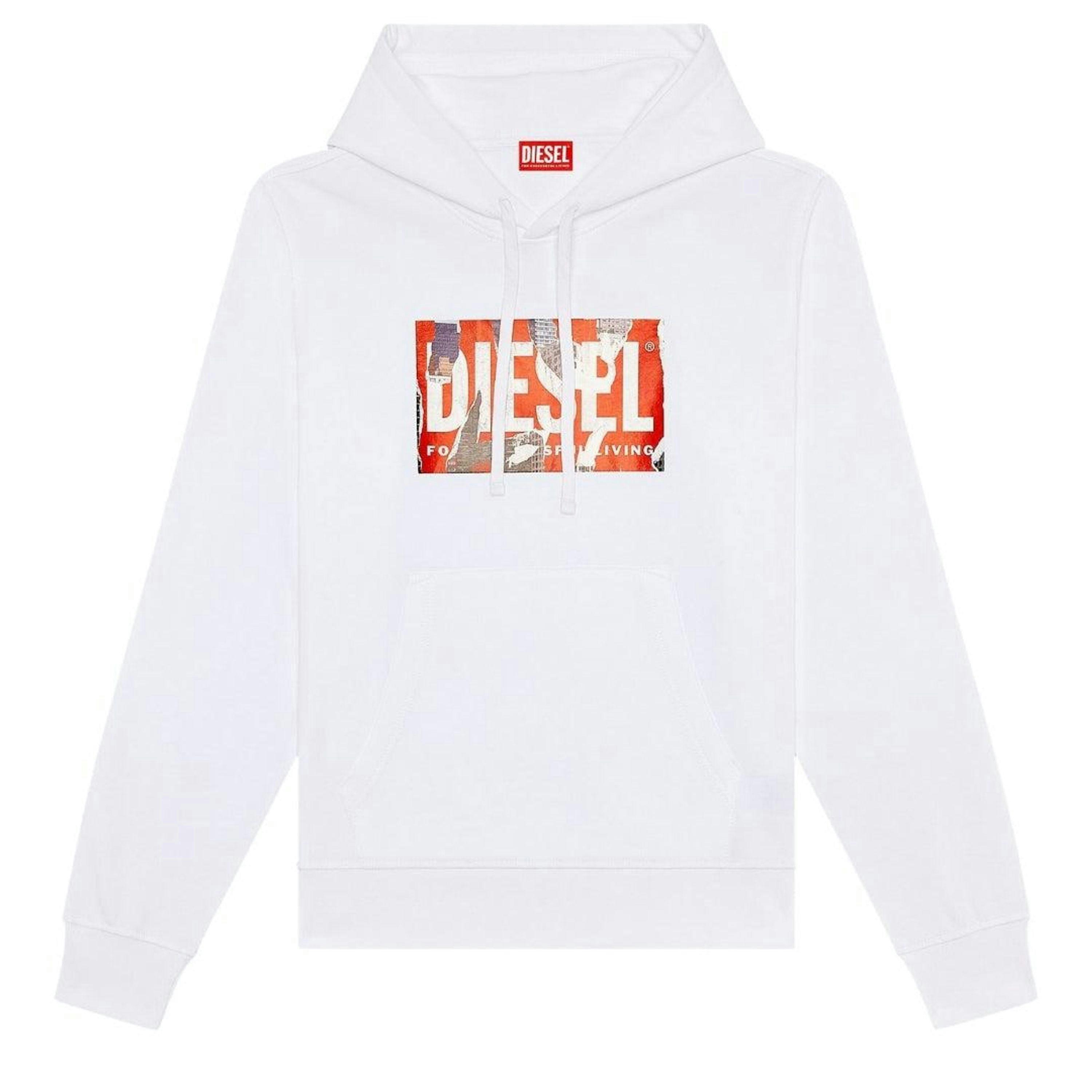 Diesel Mens Torn Logo Hoodie , view 1 of 2