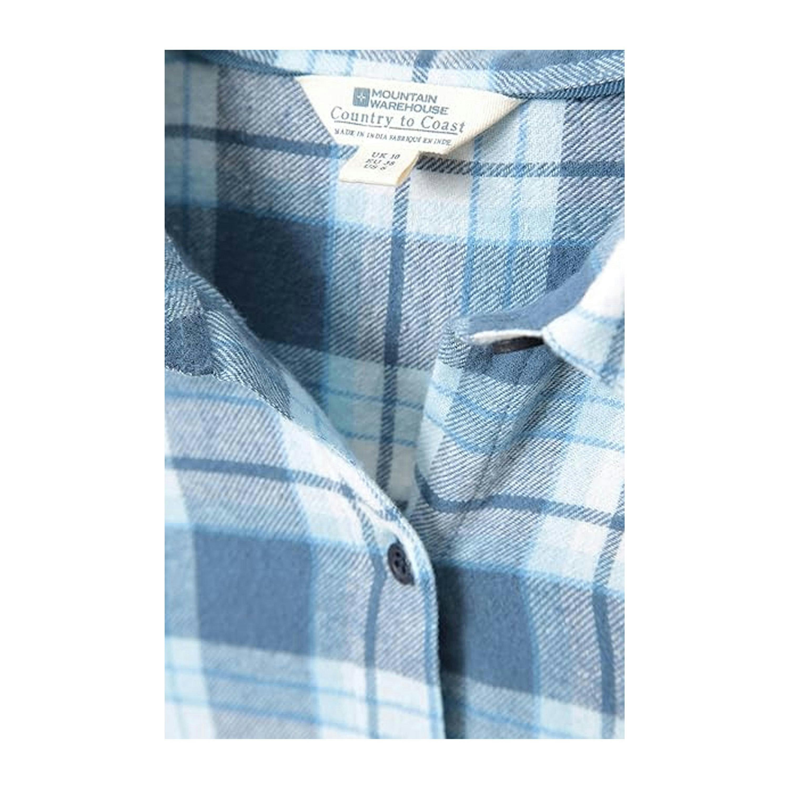 Mountain Warehouse Womens/Ladies Balsam Brushed Flannel Longline Shirt , view 3 of 4