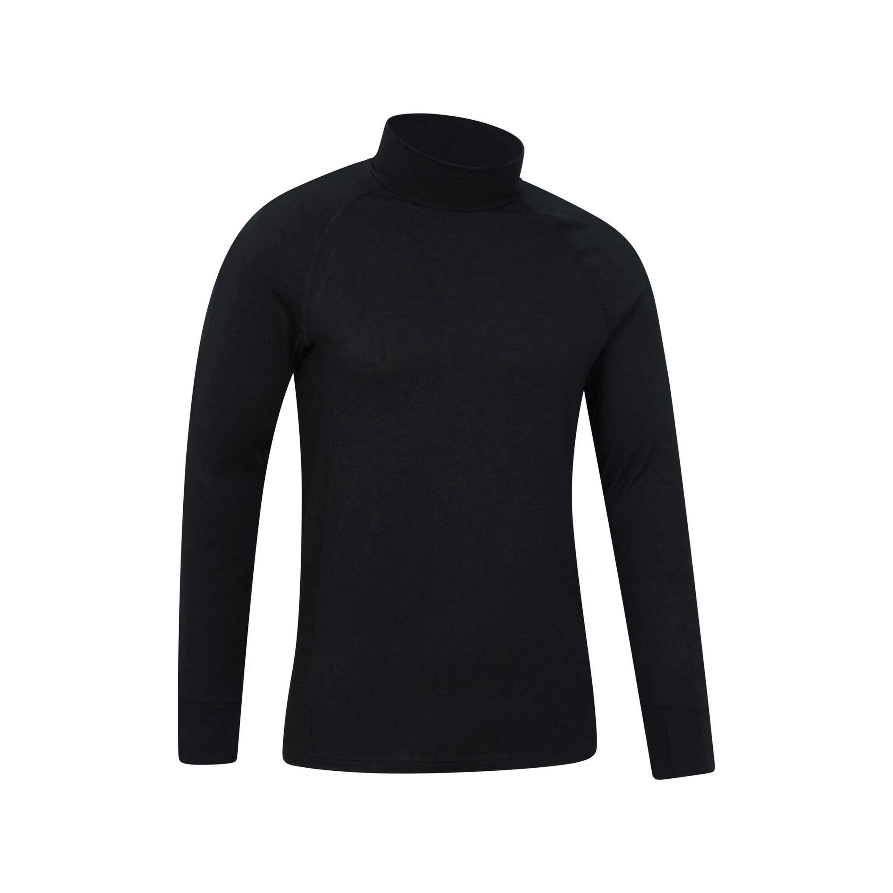 Mountain Warehouse Mens Summit Merino Wool Funnel Neck Thermal Top , view 3 of 5