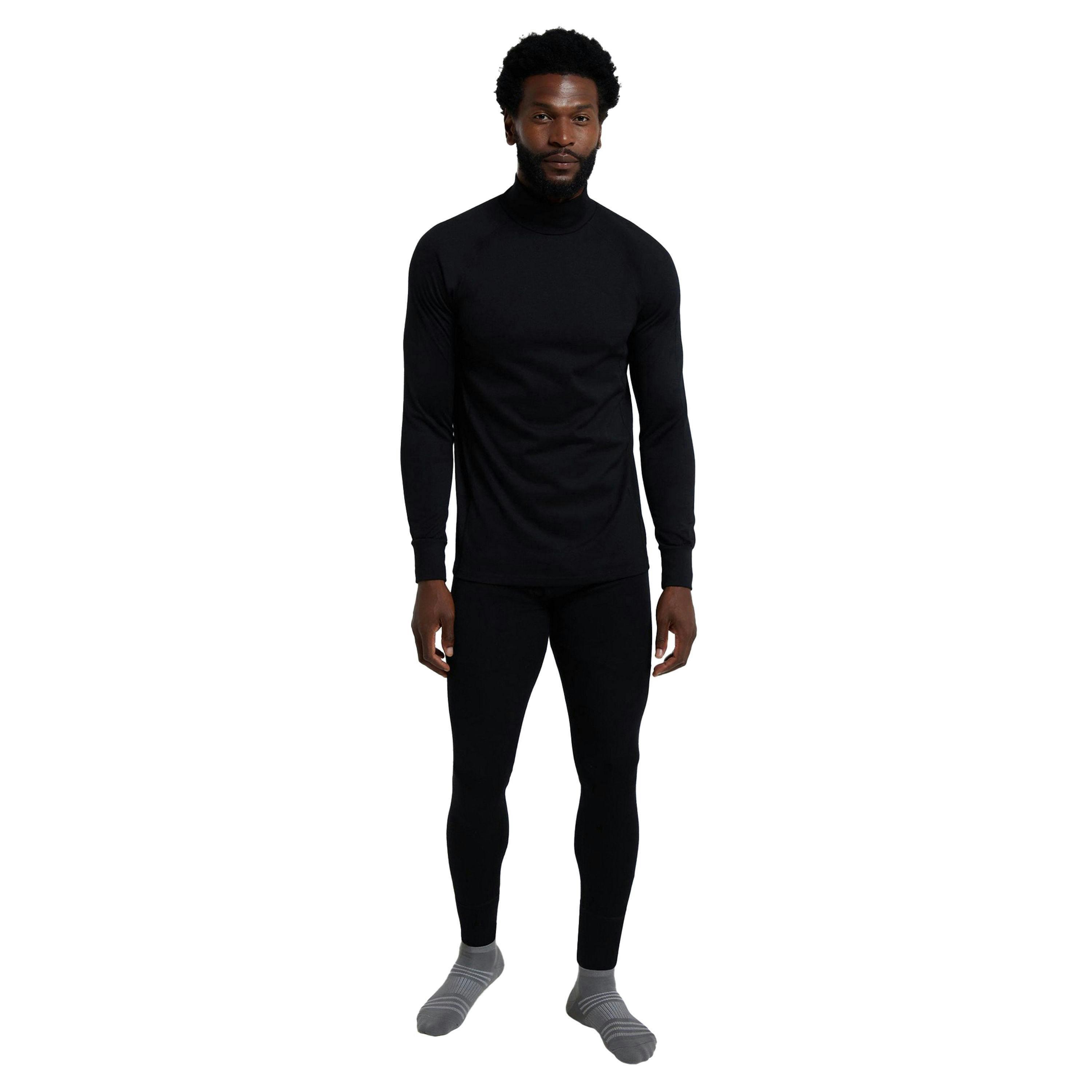 Mountain Warehouse Mens Summit Merino Wool Funnel Neck Thermal Top , view 5 of 5